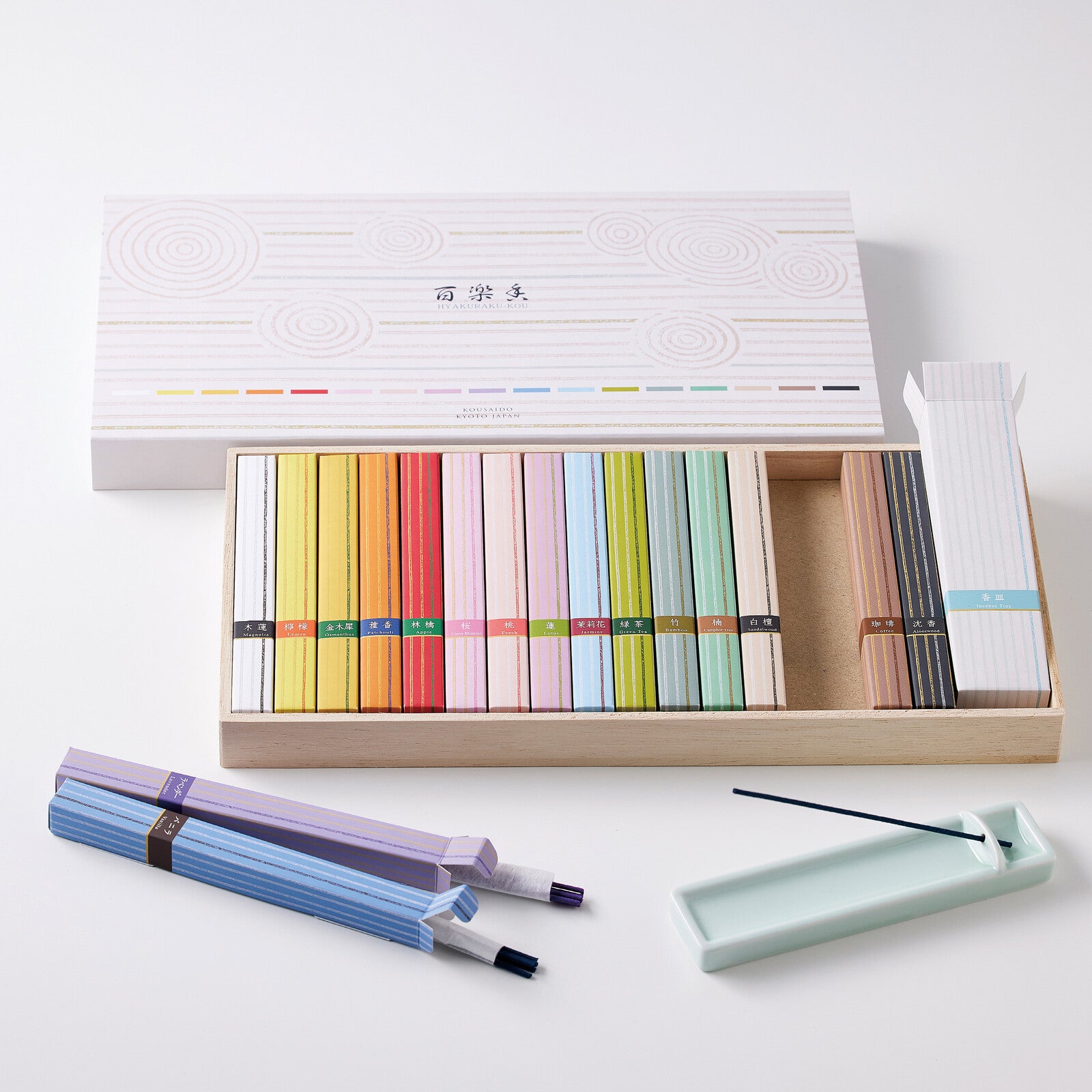 Hyakuranko Assortment Incense Stick With Incense Holder
