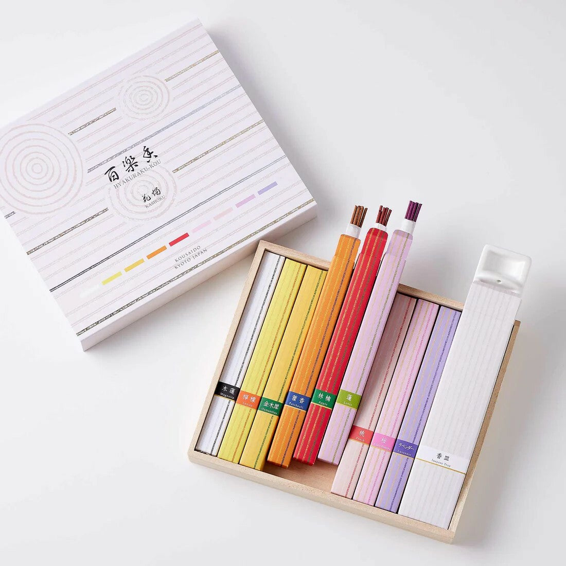 Hyakuranko Assortment Incense Stick With Incense Holder