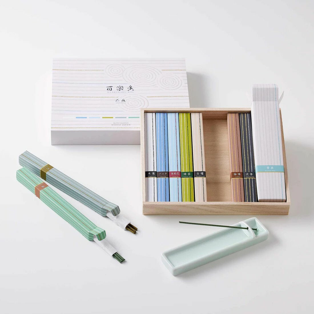 Hyakuranko Assortment Incense Stick With Incense Holder