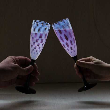 Hirota Glass Taisho Roman Wine Glass - Polka Dots