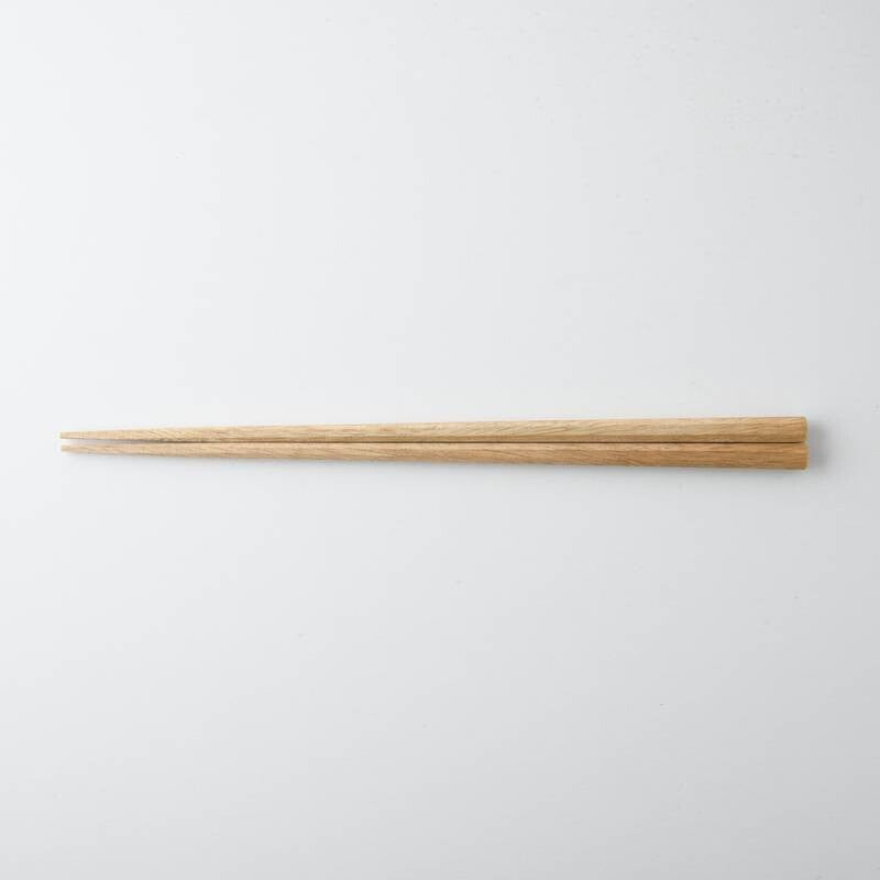 Full view of Kawai Tetoca Olive Chopsticks with squared tip and beeswax-coated natural olive wood finish.