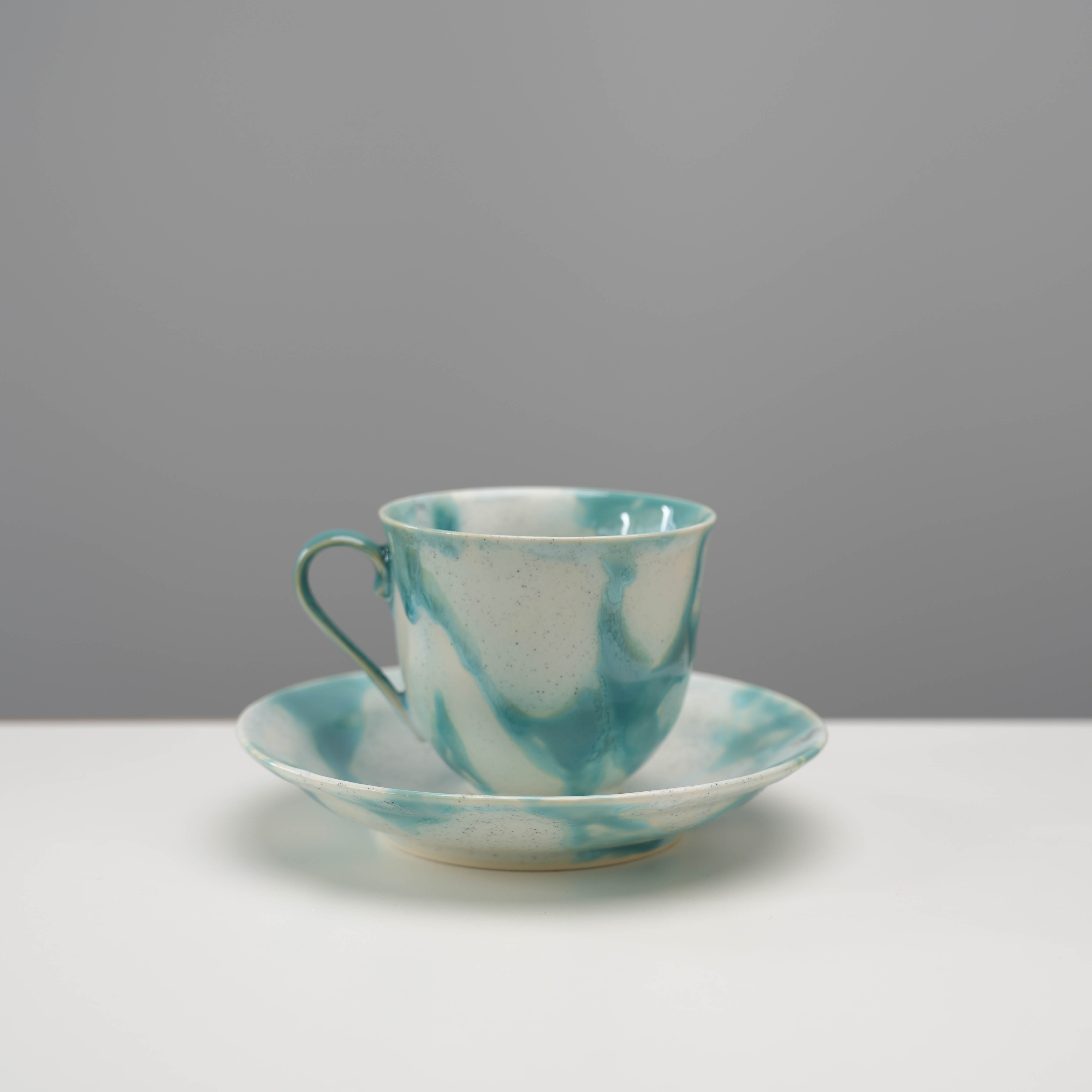 Arita Ware Shinryo New Green Cup & Saucer Set