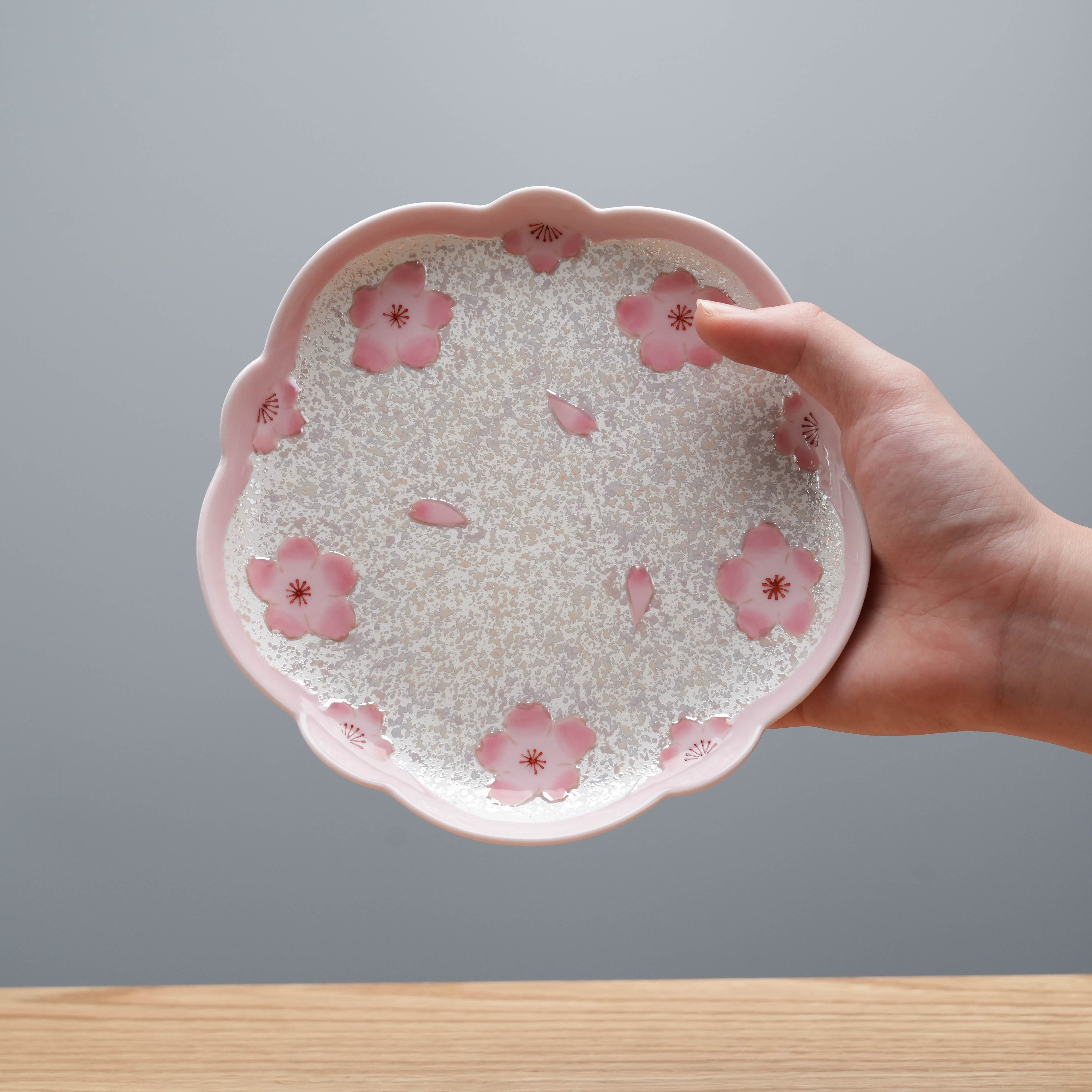 Arita Ware Pink Cherry Blossom Coffee Cup and Saucer