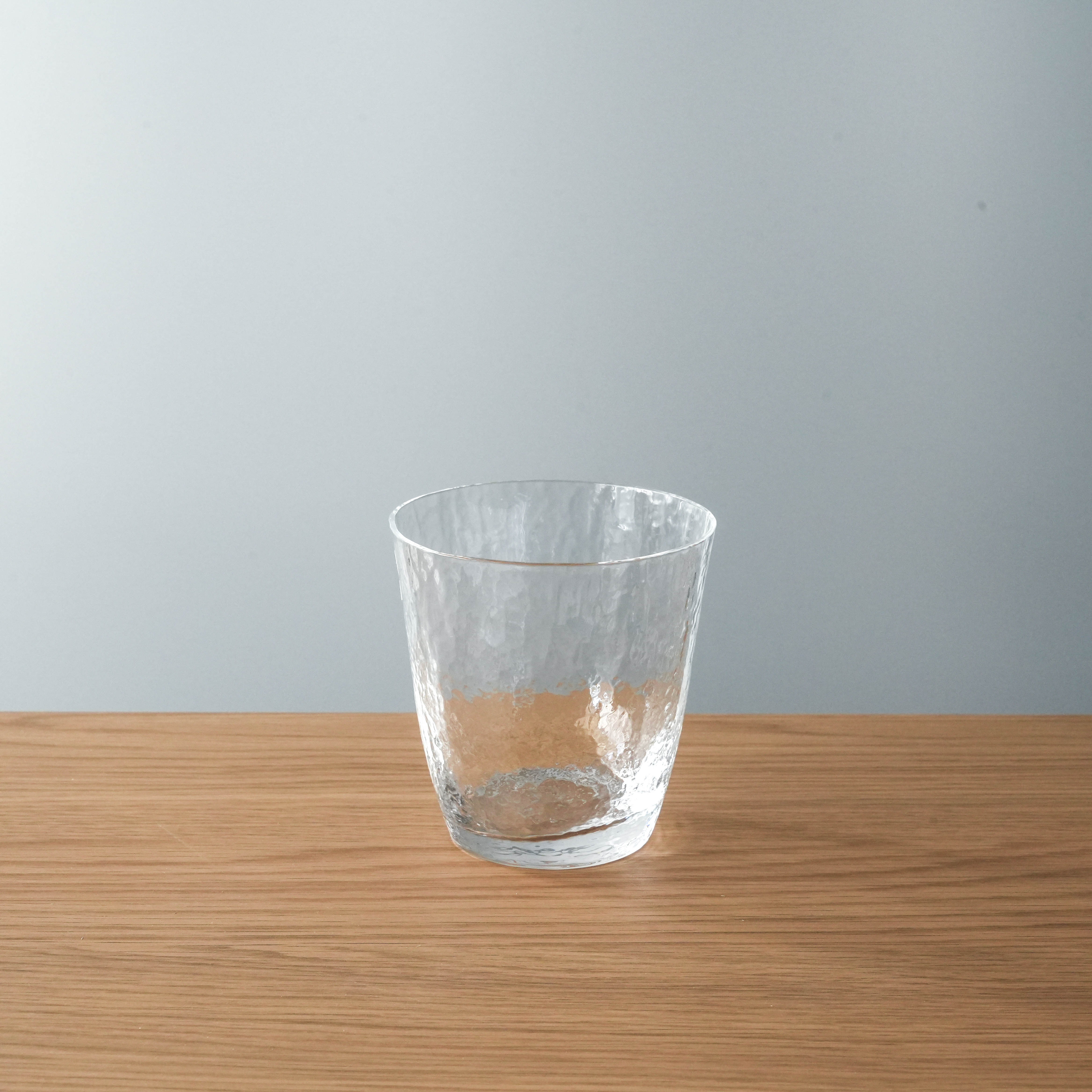 Tall Toyo-Sasaki Crystal Glass - Japanese Crystal cold tea glass with semi-lead crystal clarity and artisanal hammered finish.