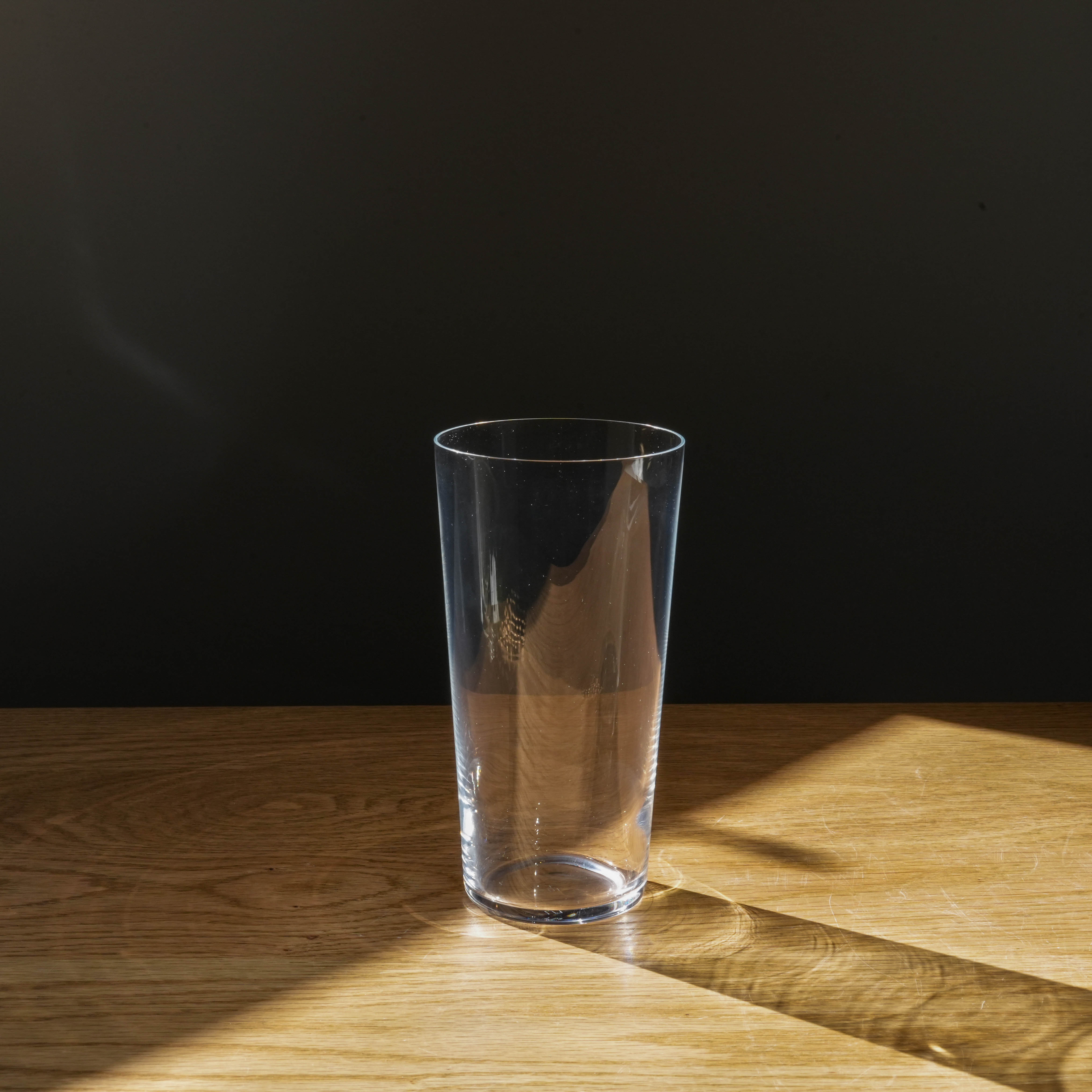 Toyo-Sasaki Tall Glass Set | Durable, Scratch-Resistant, Made in Japan tumbler shown on wooden surface with clear, minimalist design.