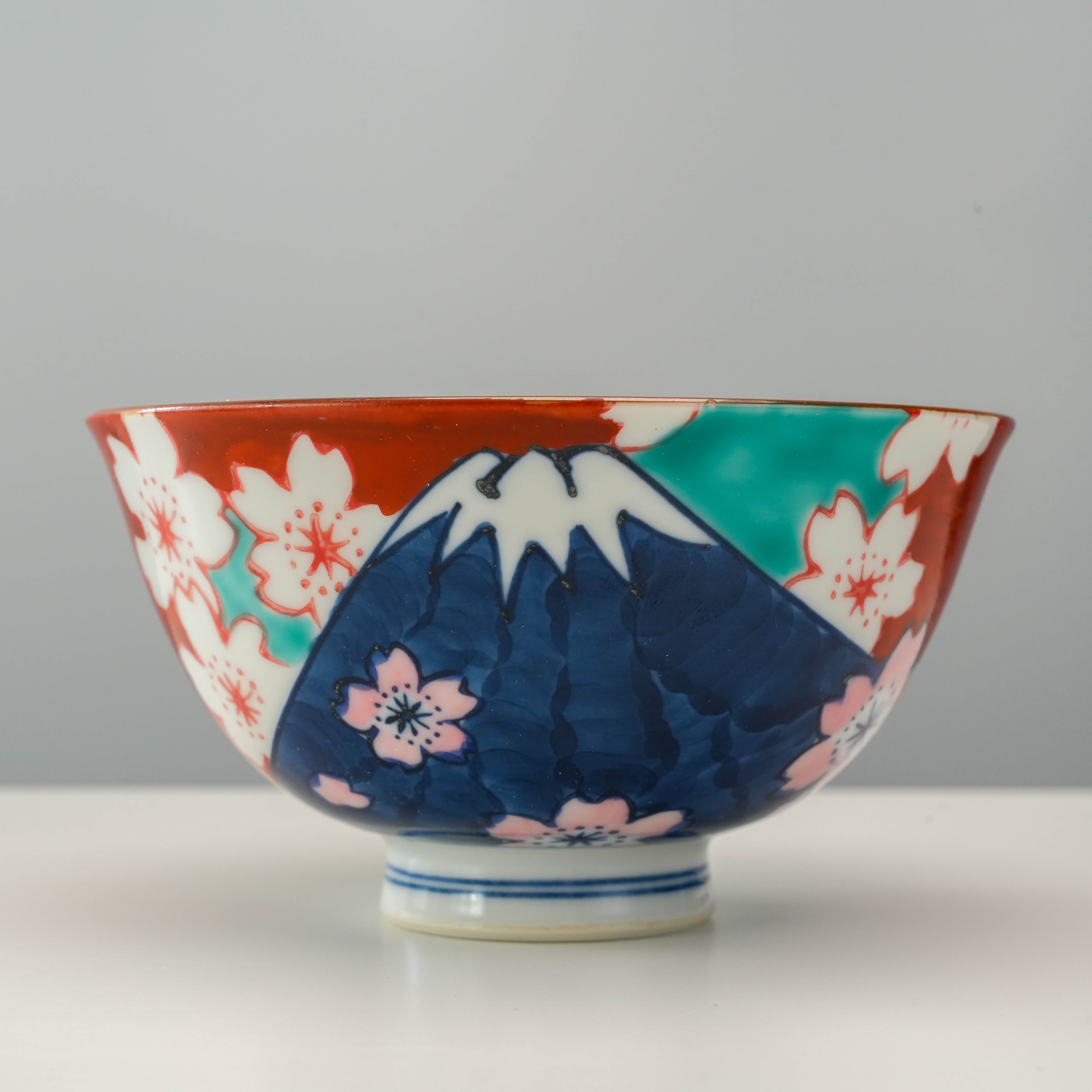 Arita Ware Fuji Mt & Sakura Bowl
