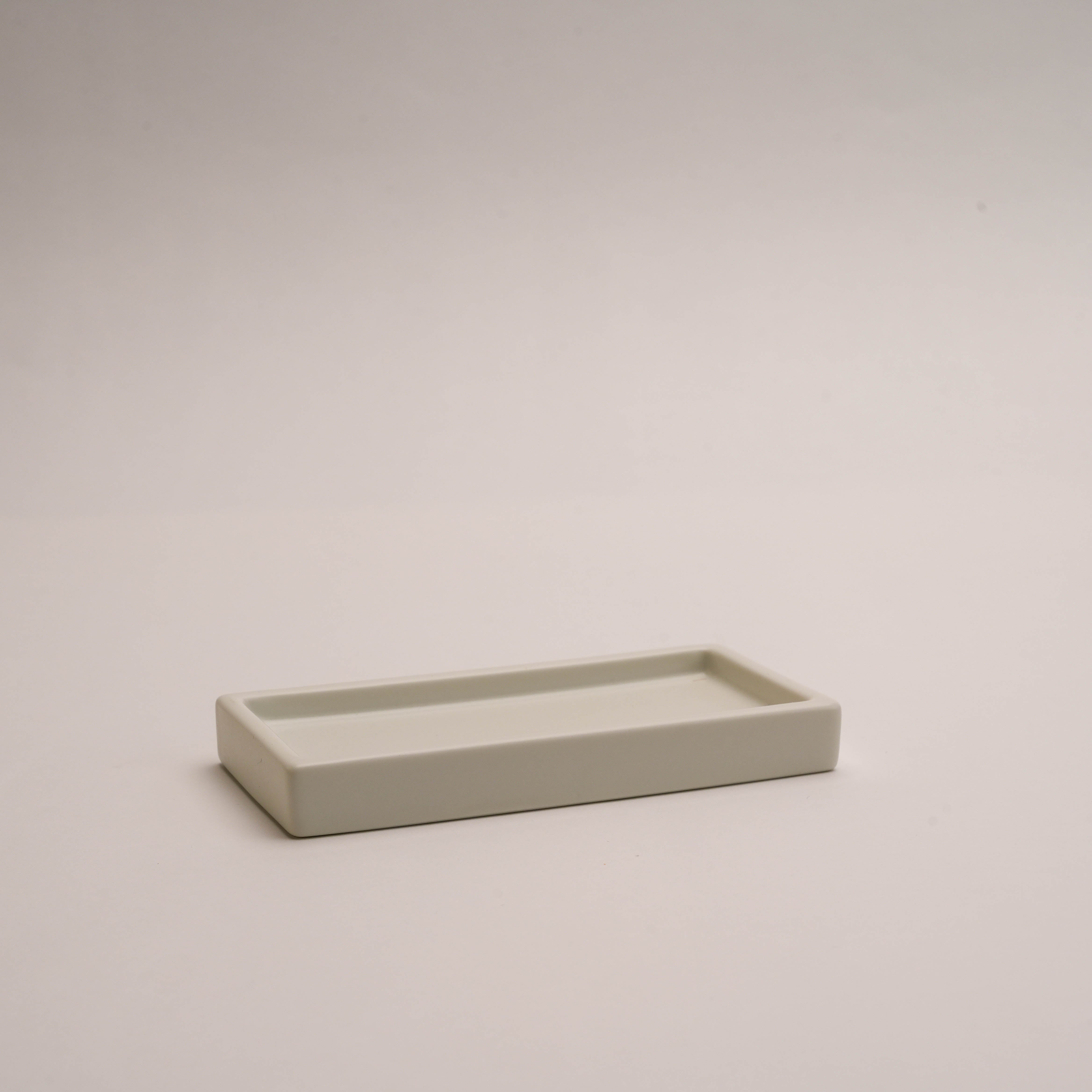 Shoyeido Incense Tray - Nagate in soft ivory tone, a minimalist incense holder perfect for serene home fragrance settings.