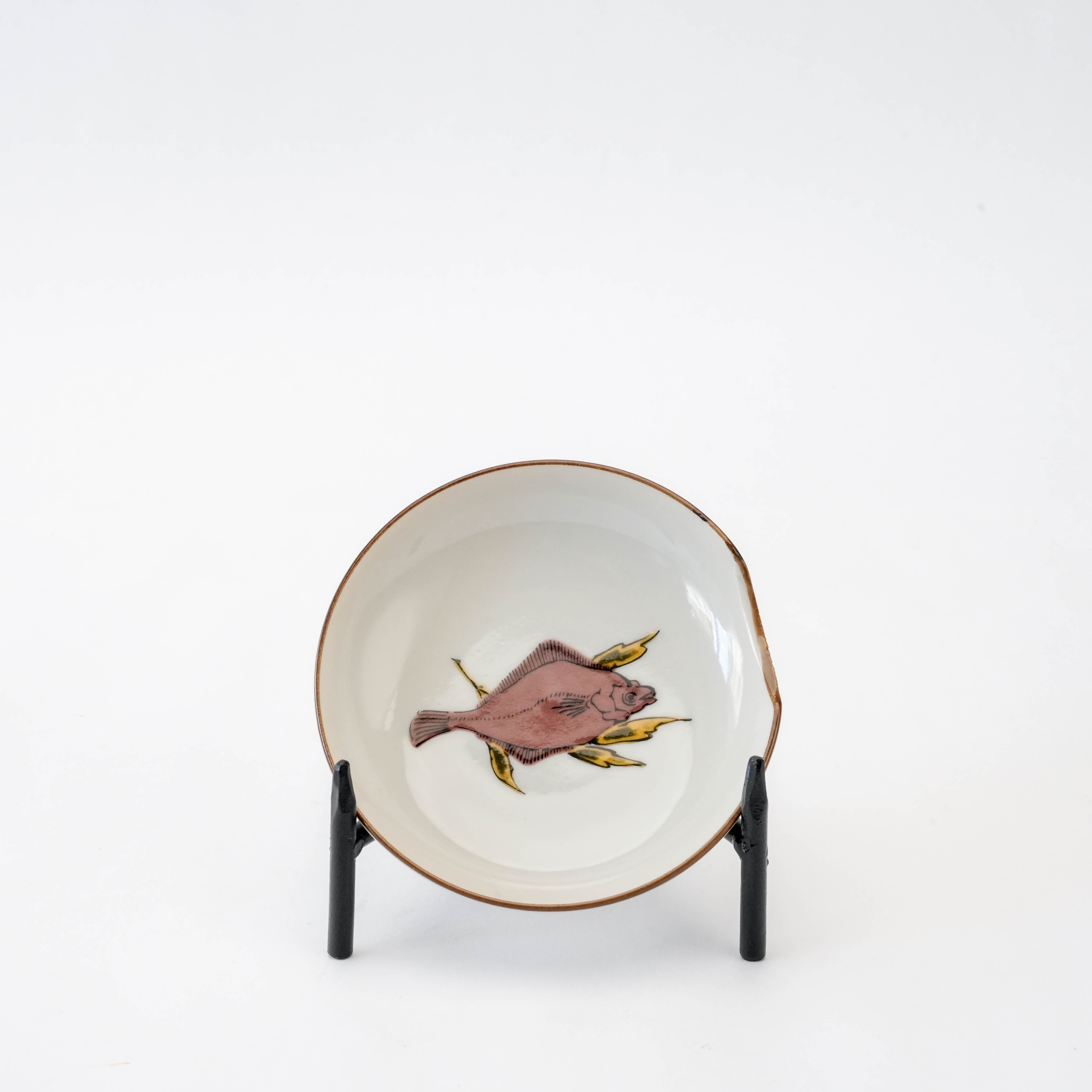 Kutani Ware Fish Motif Small Plate Set of 5