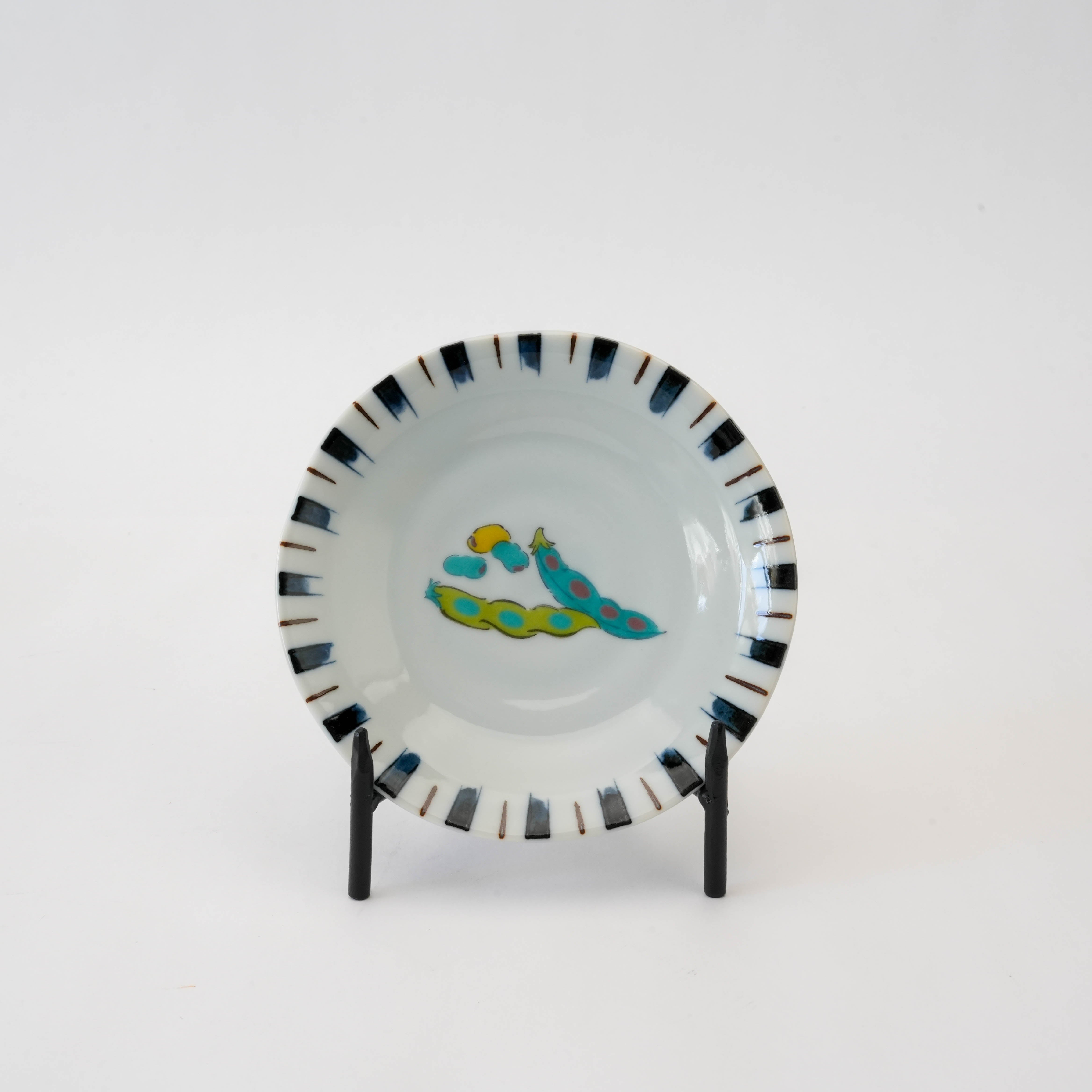 Kutani Ware Vegetable Motif Small Plate Set of 5