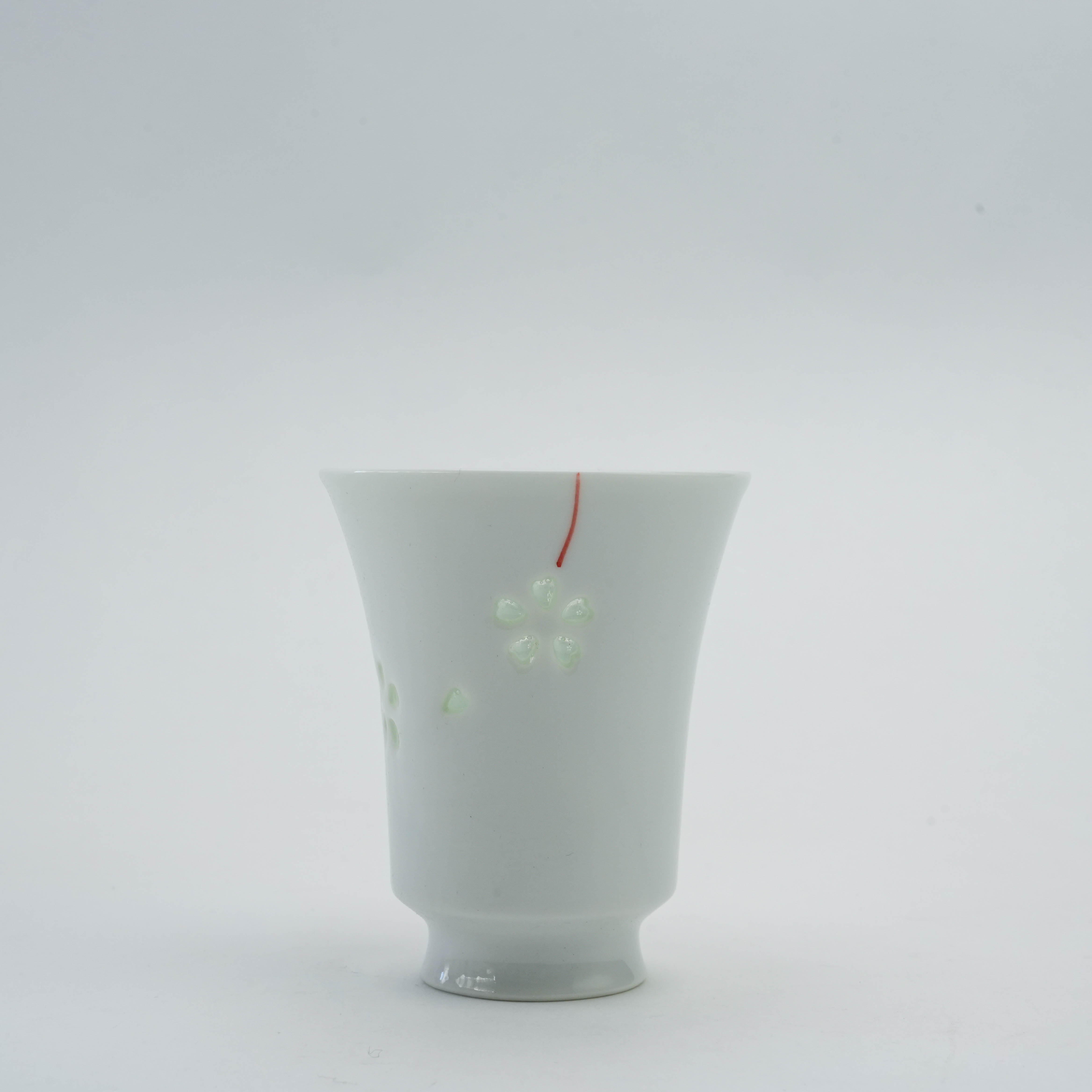 Arita Ware Crystal-Carved Hanabira Yunomi Tea Cup