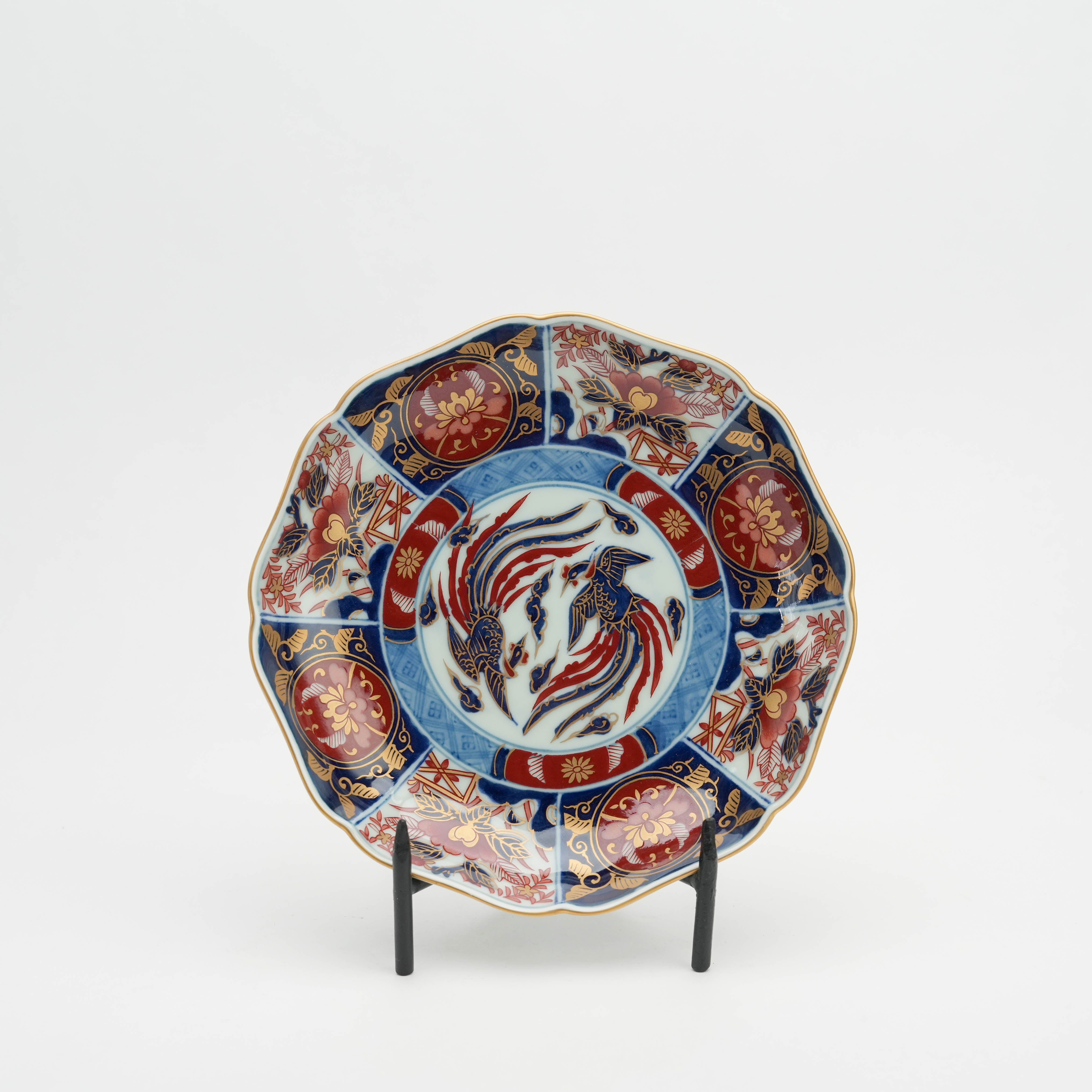 Arita Ware Imari Style Gold Peony Plate