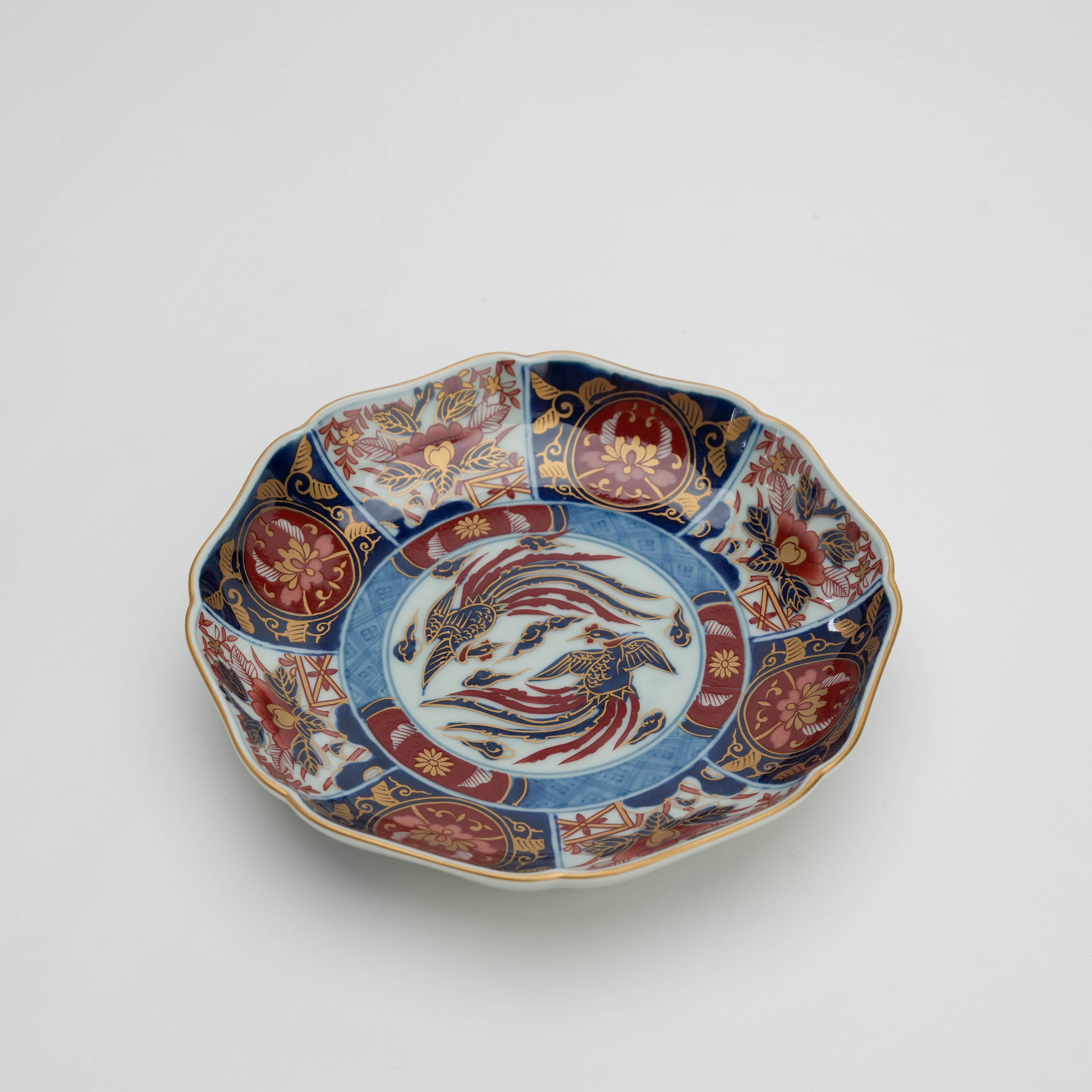 Arita Ware Imari Style Gold Peony Plate