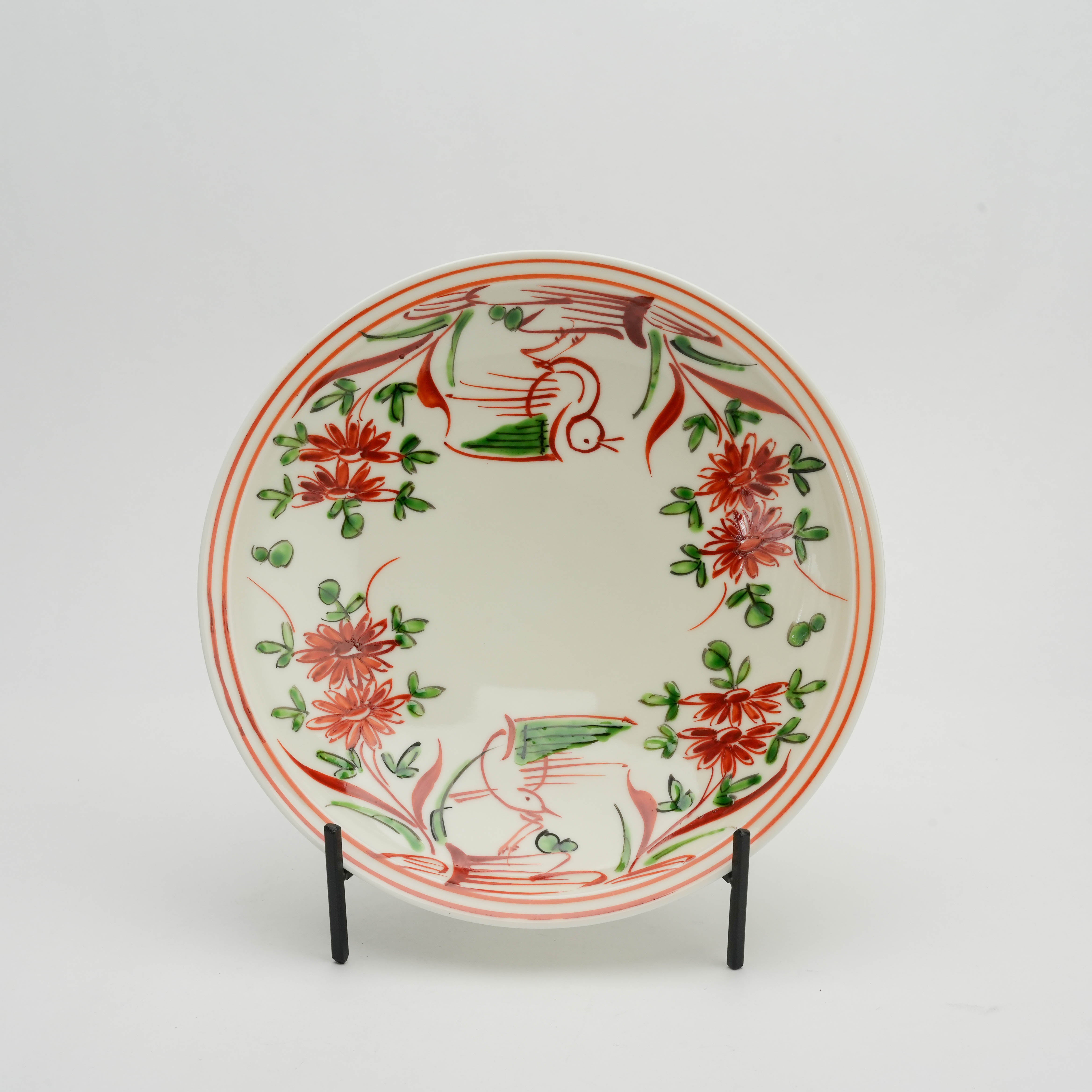 Arita Ware Kinrande Wanli Floral & Bird Deep Plate