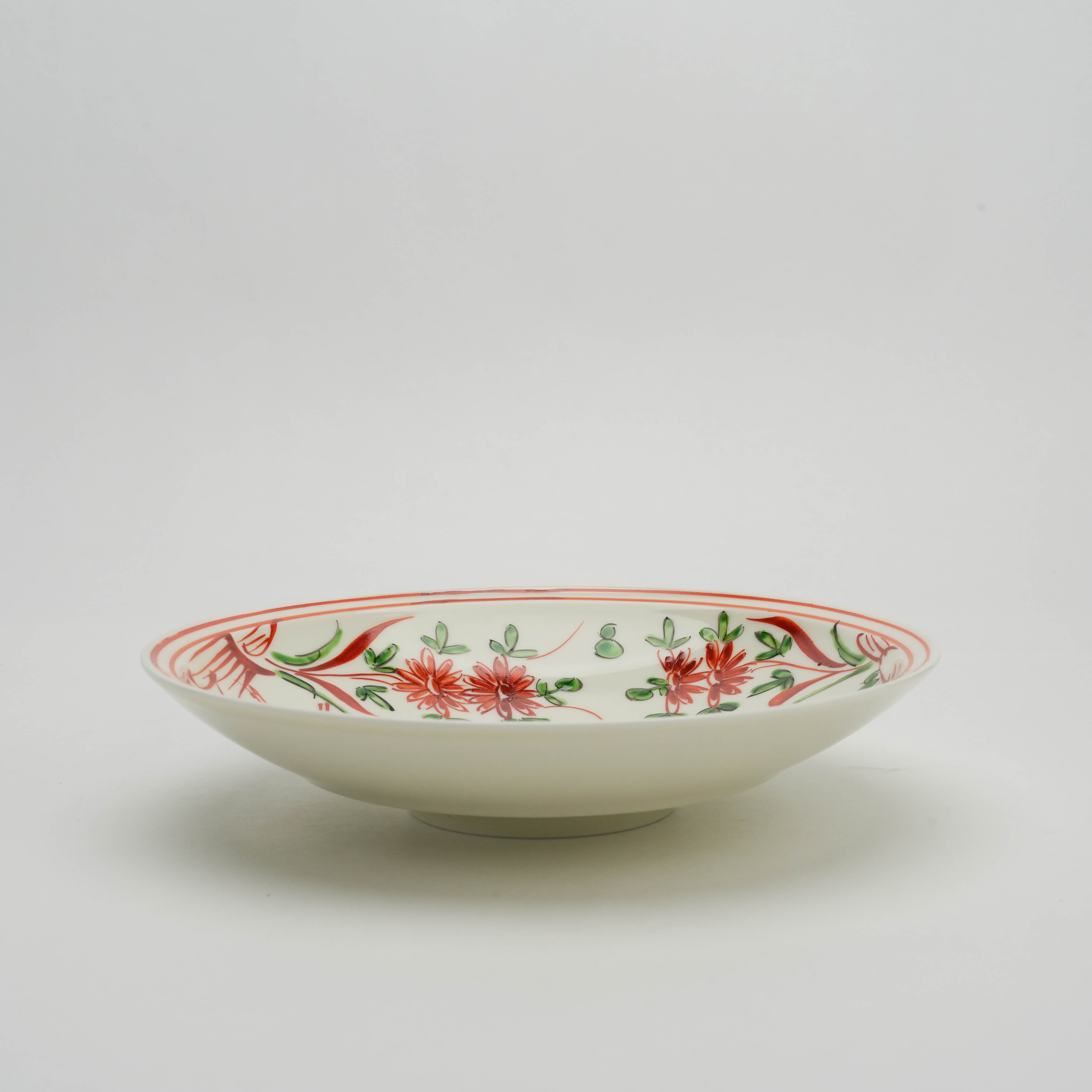 Arita Ware Kinrande Wanli Floral & Bird Deep Plate
