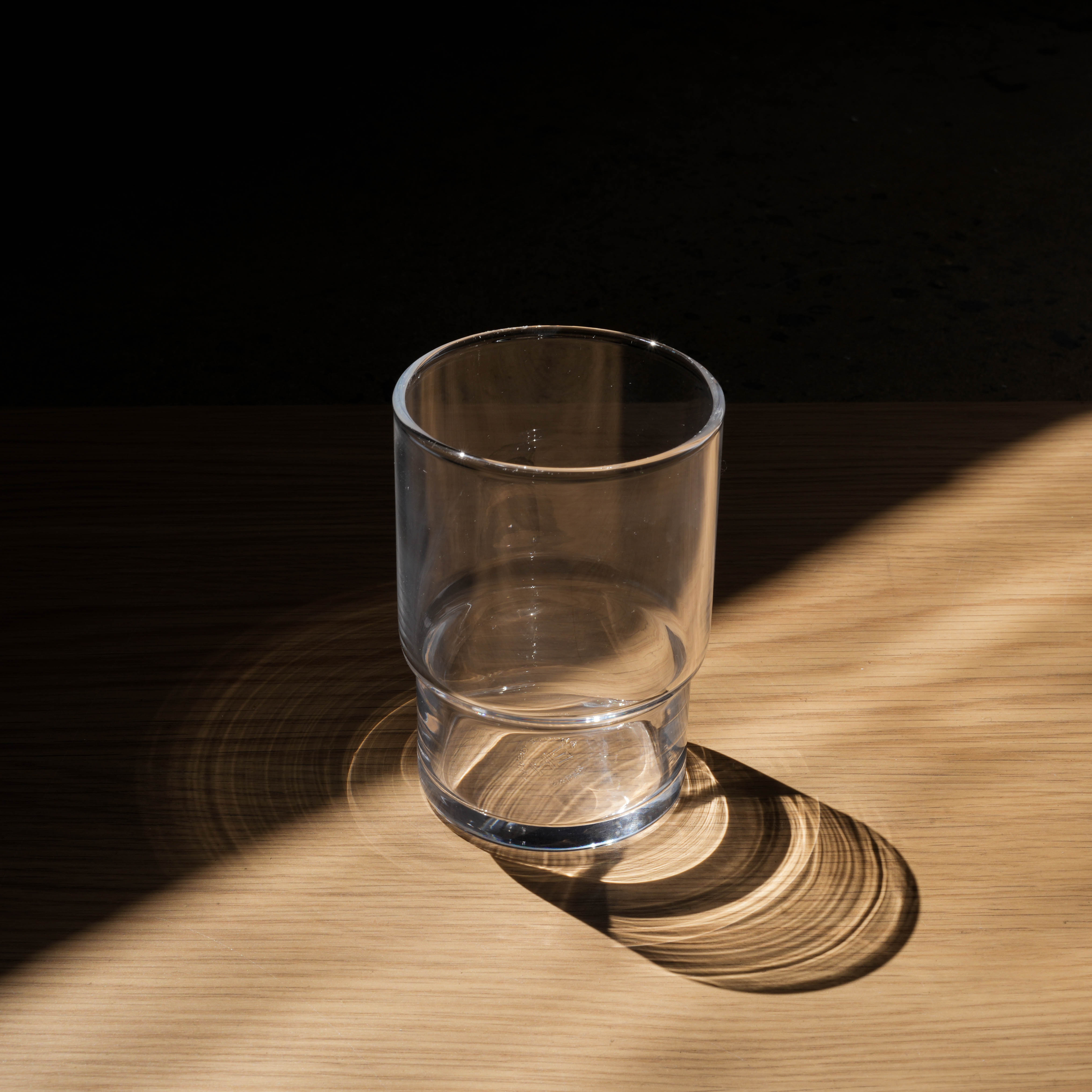 Toyo-Sasaki HS Stackable Tumbler with 250ml capacity, featuring a sleek, tall profile ideal for versatile beverage use in contemporary kitchens.