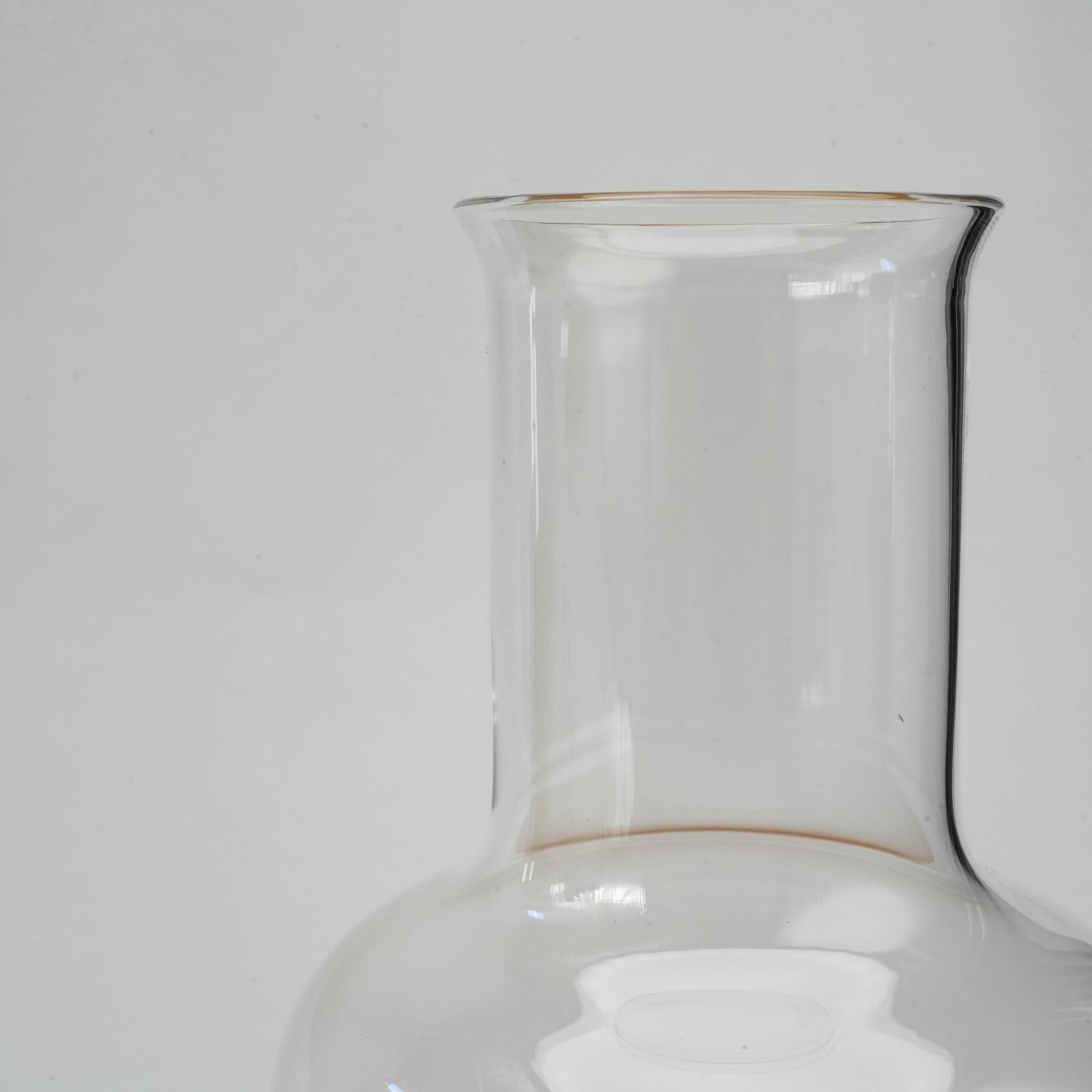 Close-up of the Toyo-Sasaki Night Carafe neck, showing the smooth, flared rim and high-quality glass finish.