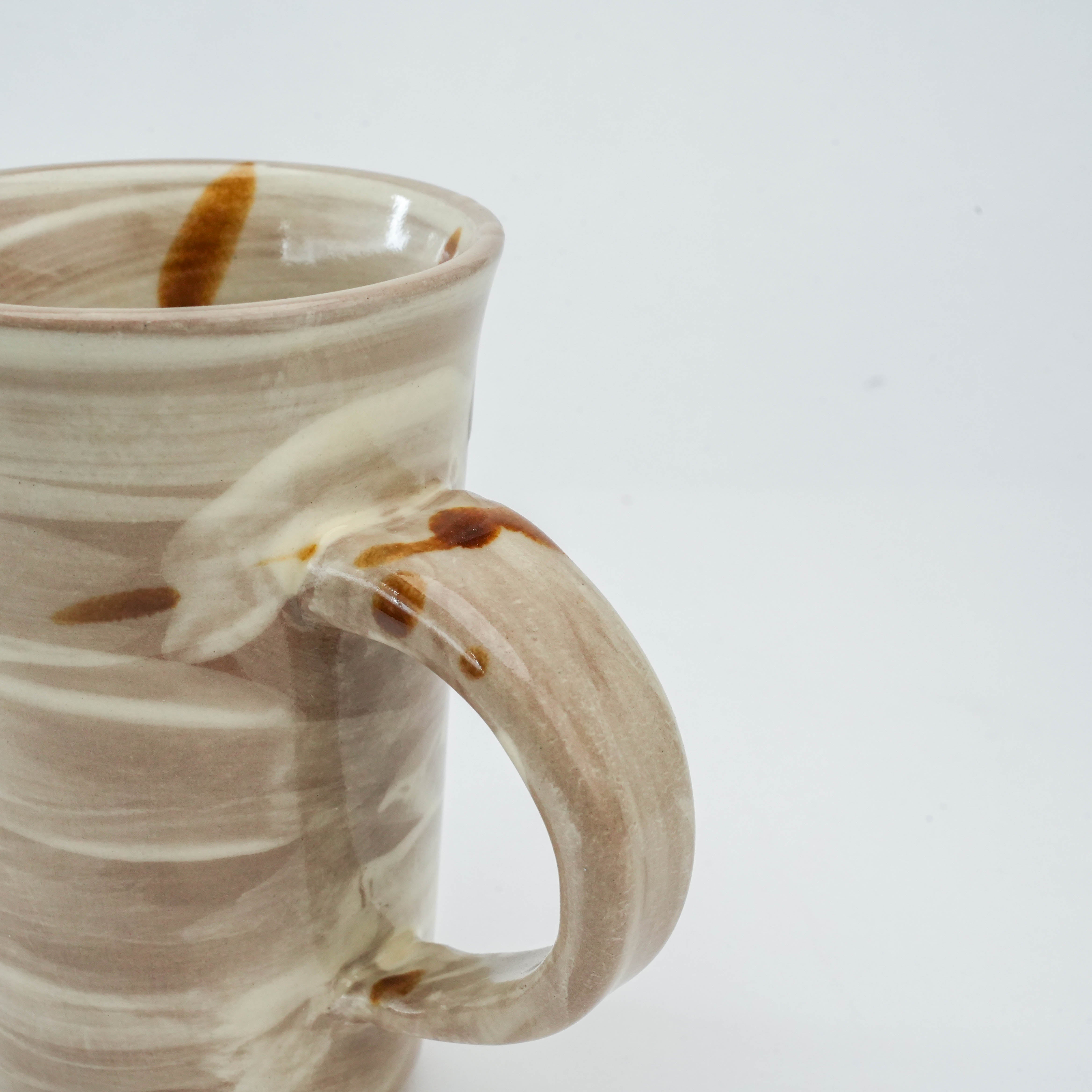 Mino Ware Shiro Hakeme Yunomi Mug