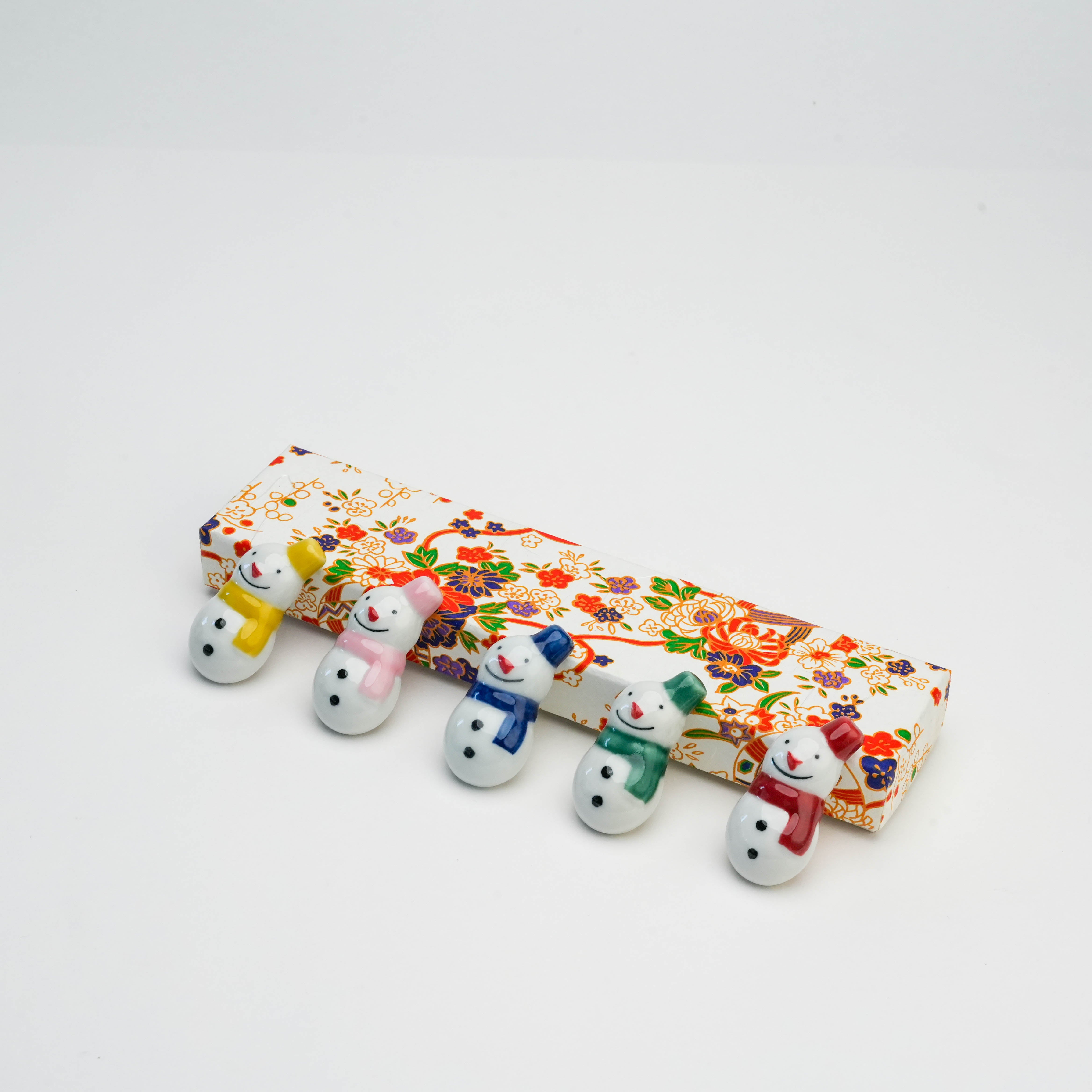 Arita Ware Snowman Chopstick Rest Set