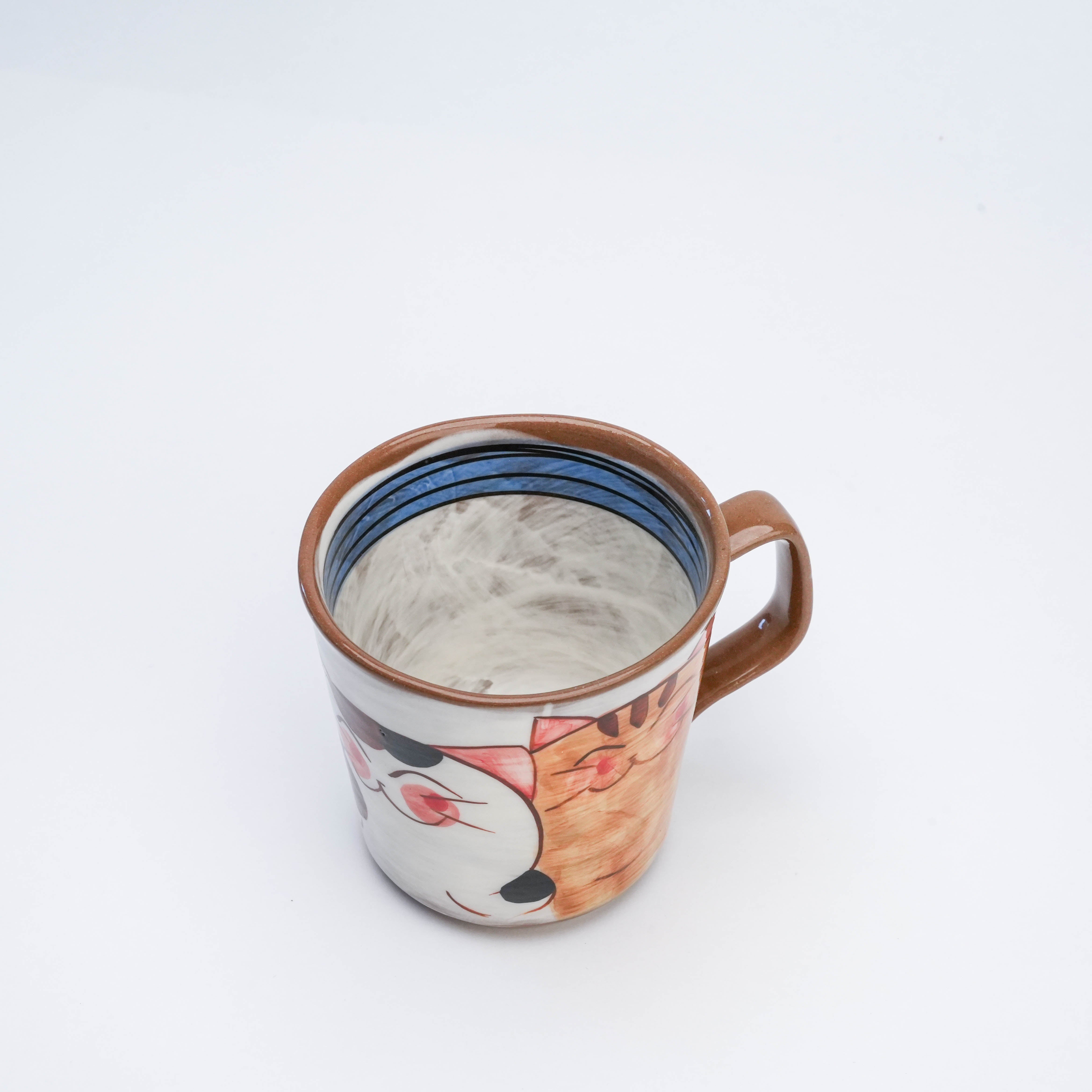 Hasami Ware Three Friendly Cat Handle Mug