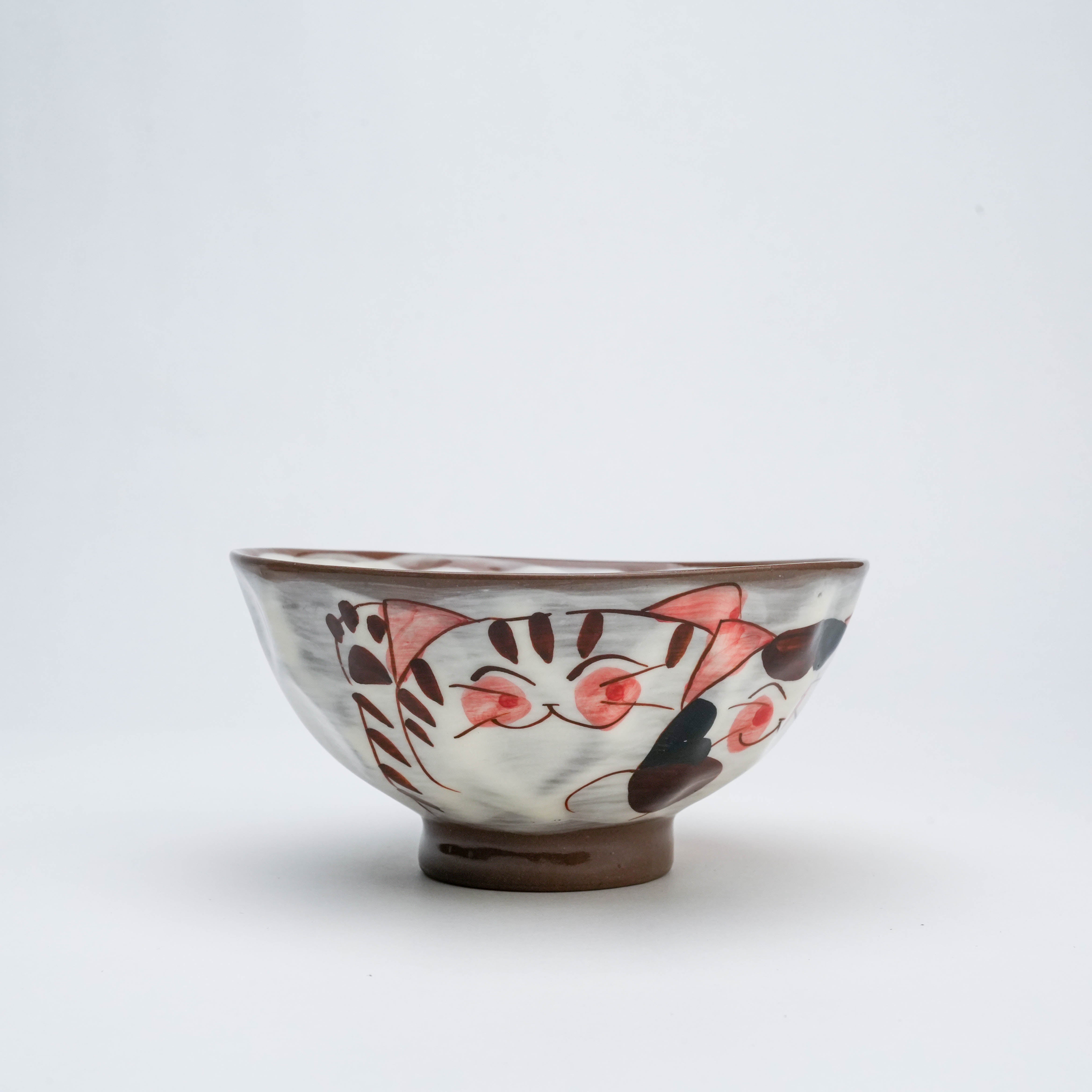 Hasami Ware Three Friendly Cat Small Bowl
