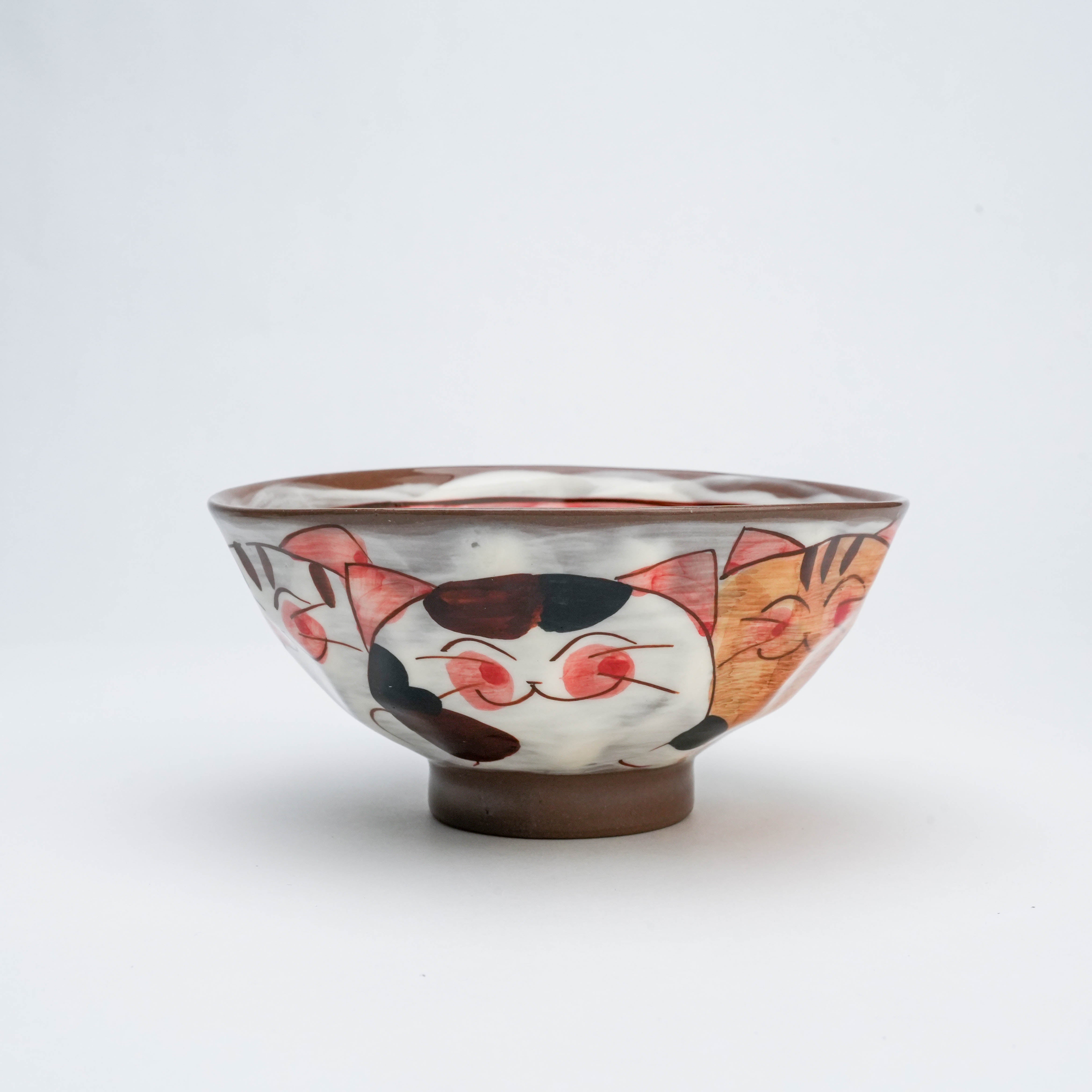 Hasami Ware Three Friendly Cat Small Bowl