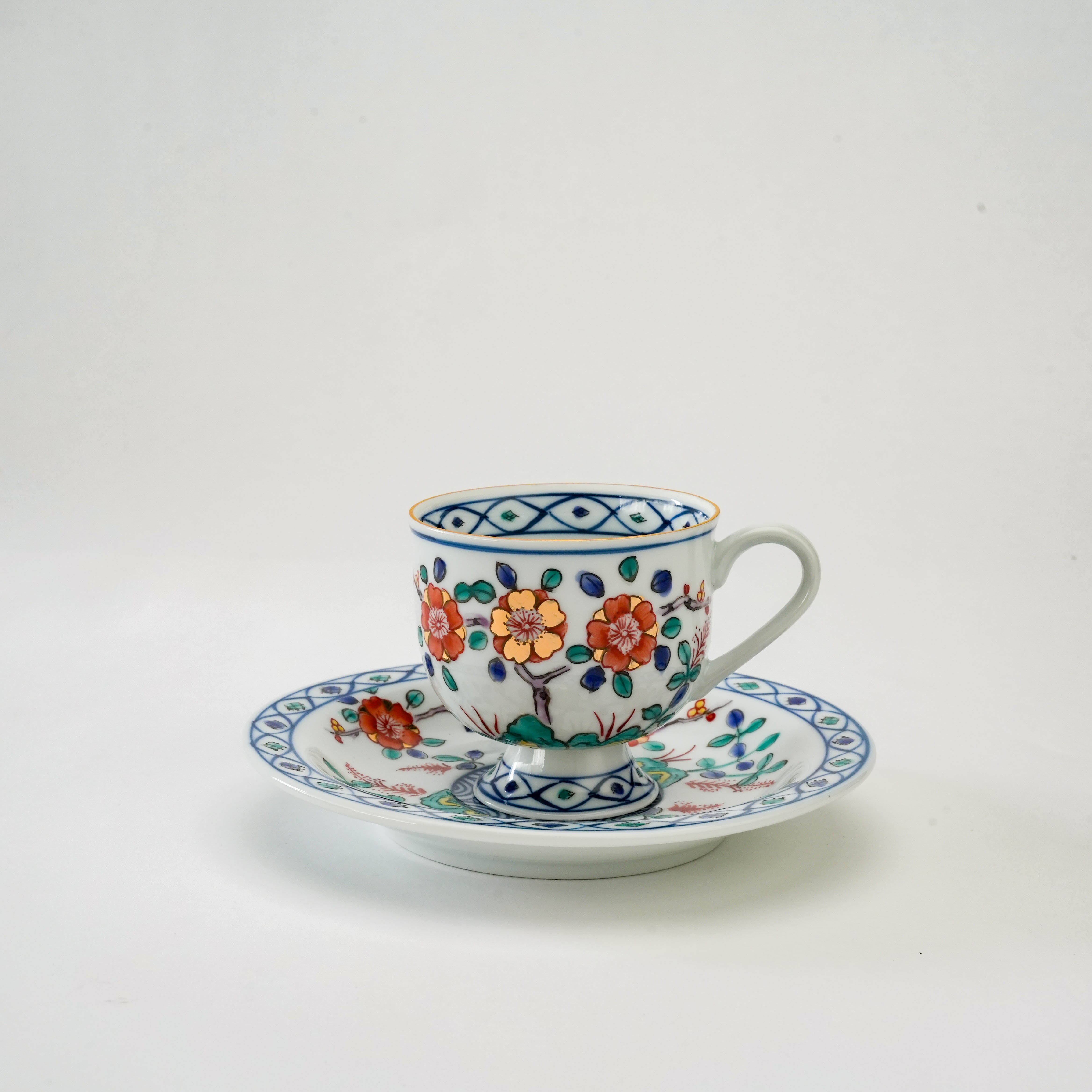 Arita Ware Plum Blossom Coffee Cup & Saucer – Hosen Kiln
