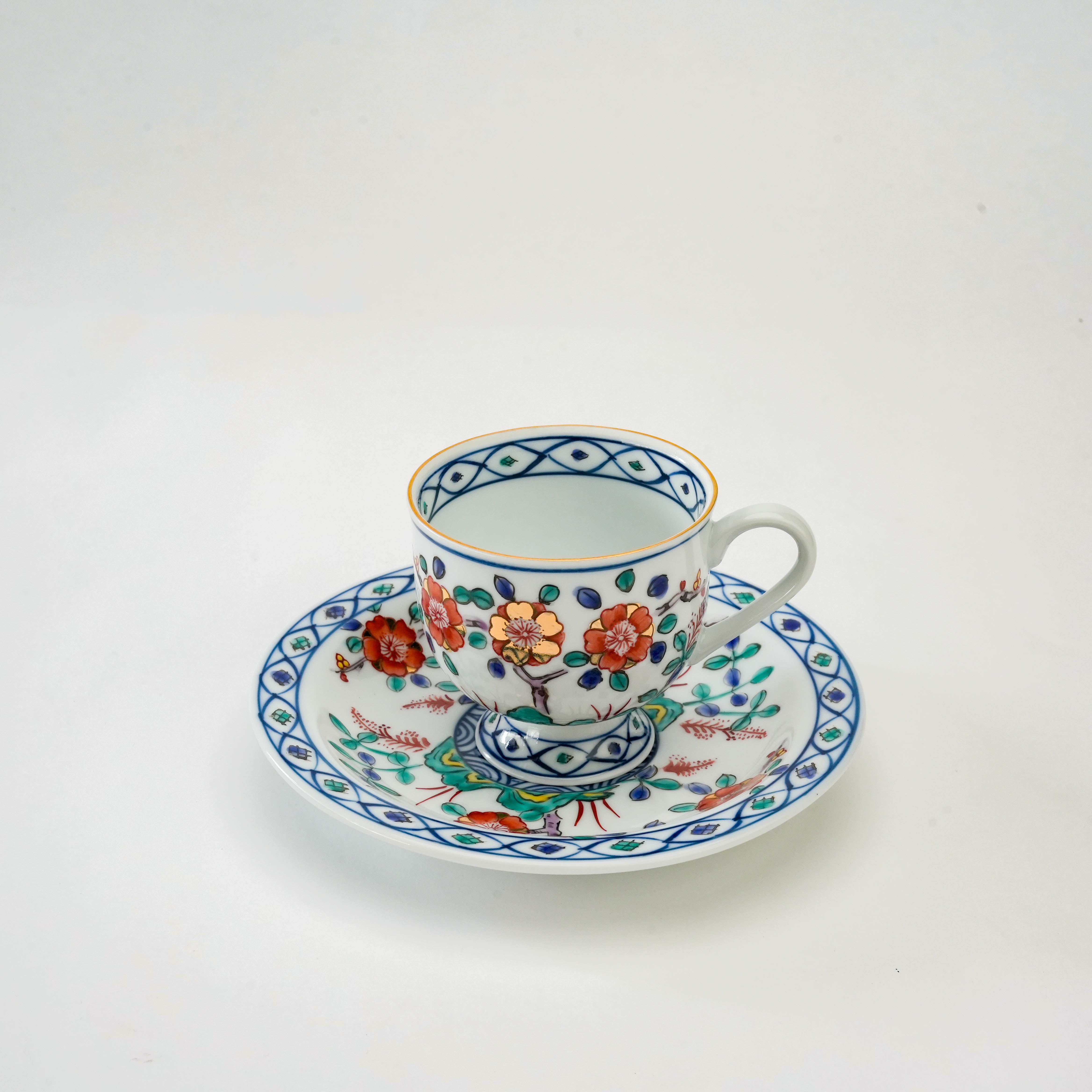Arita Ware Plum Blossom Coffee Cup & Saucer – Hosen Kiln