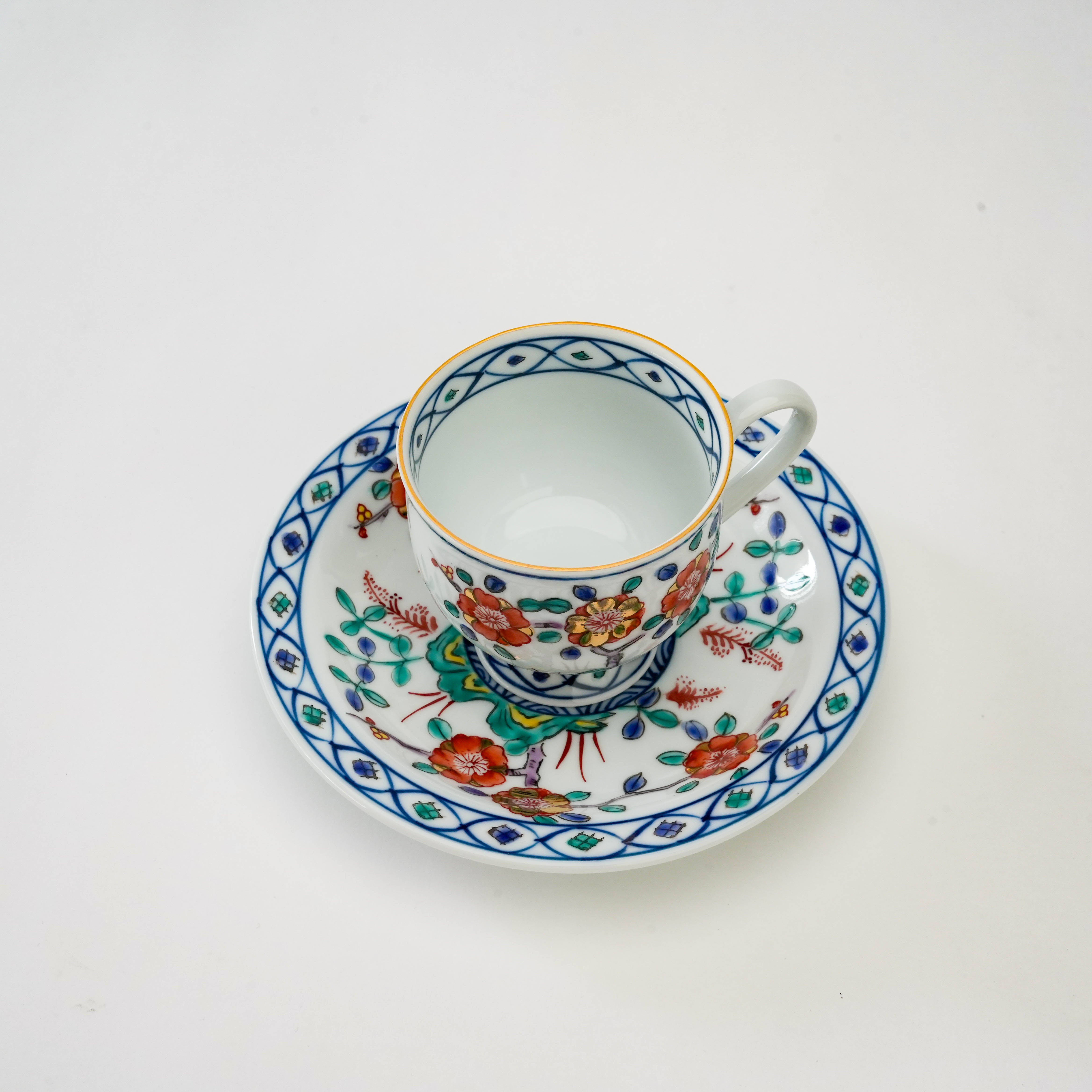 Arita Ware Plum Blossom Coffee Cup & Saucer – Hosen Kiln