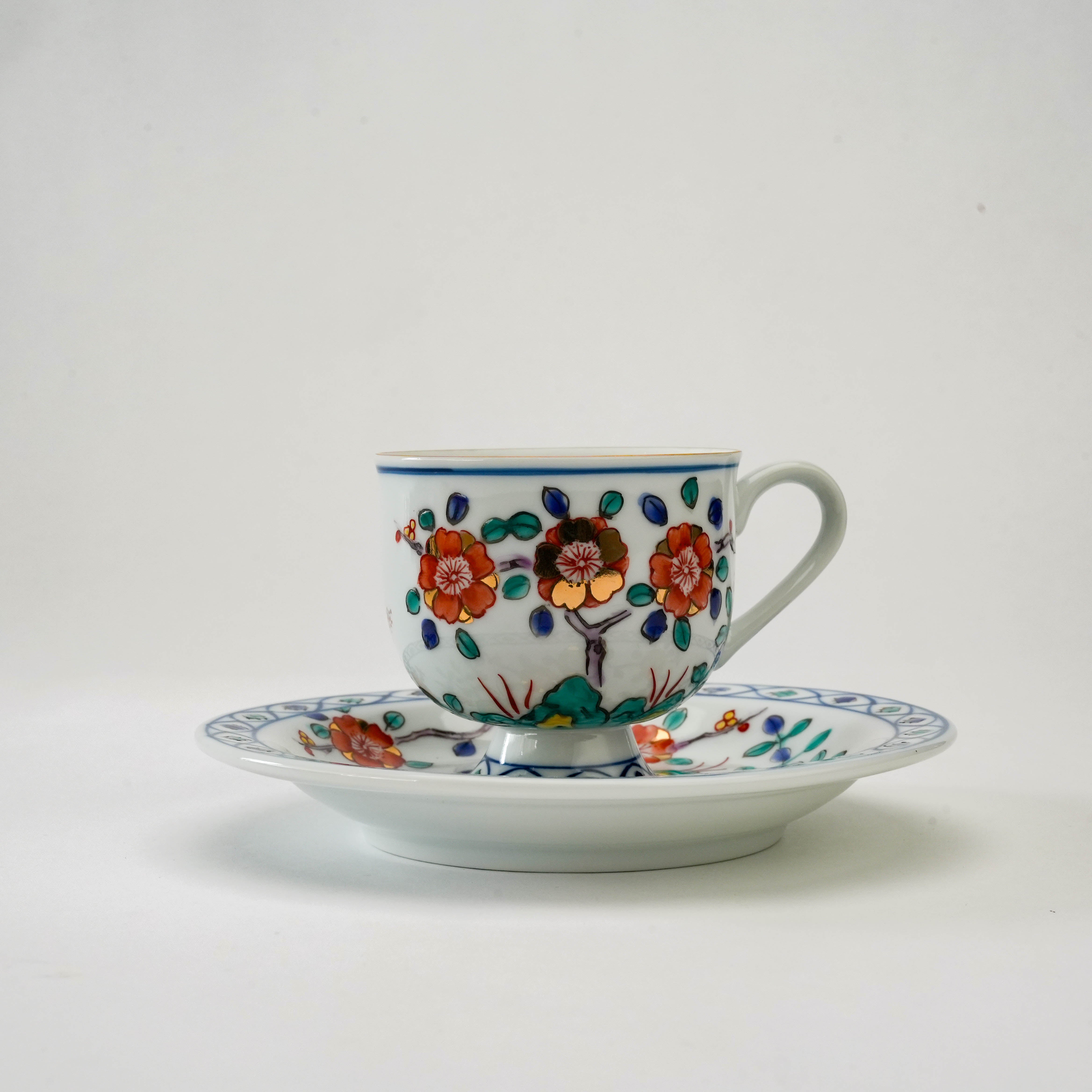 Arita Ware Plum Blossom Coffee Cup & Saucer – Hosen Kiln