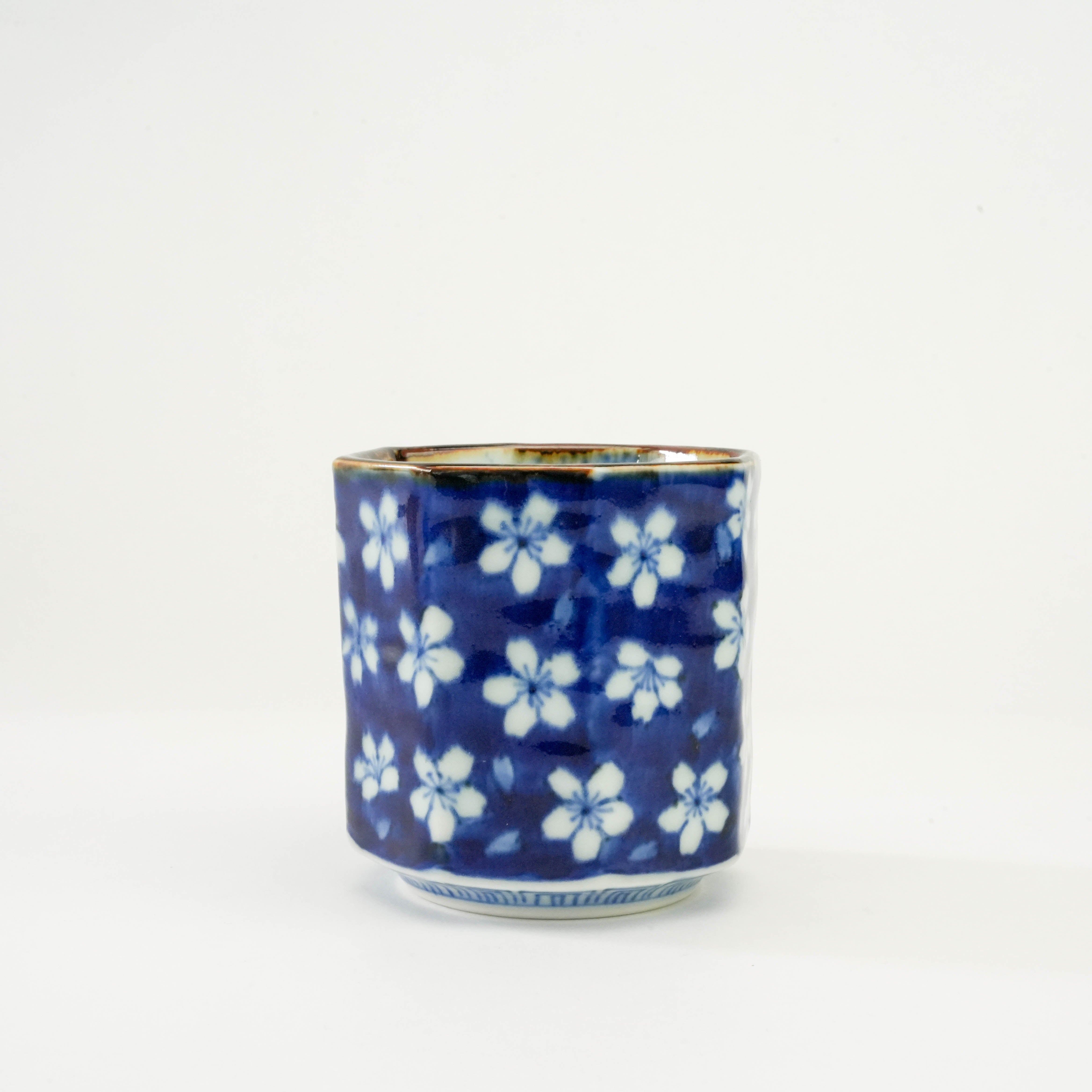 Arita Ware Sometsuke Indigo Sakura Mentori Yunomi Tea Cup