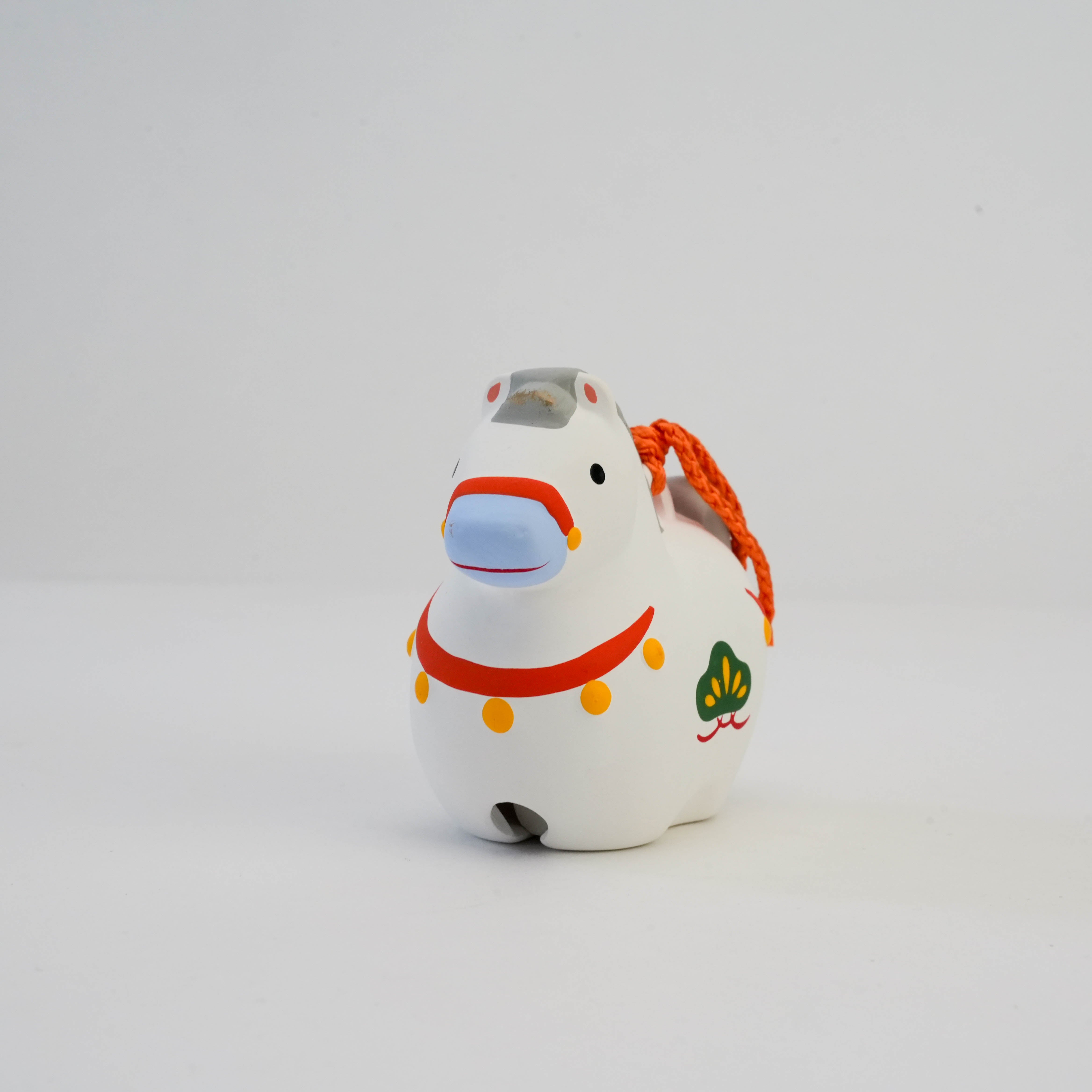 Yakushigama Zodiac Horse & Pine Clay Bell