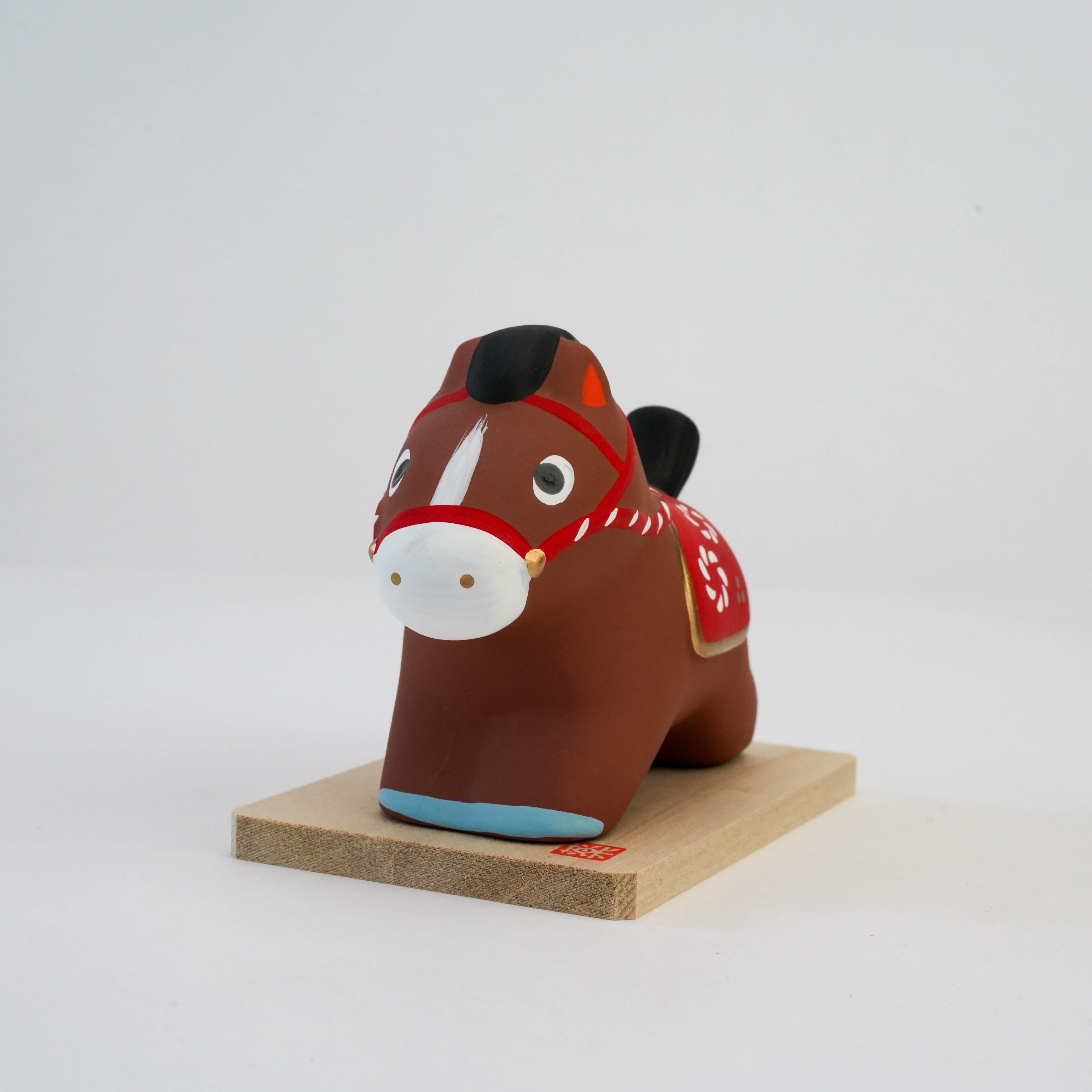 Yakushigama Zodiac Red Horse Ornament