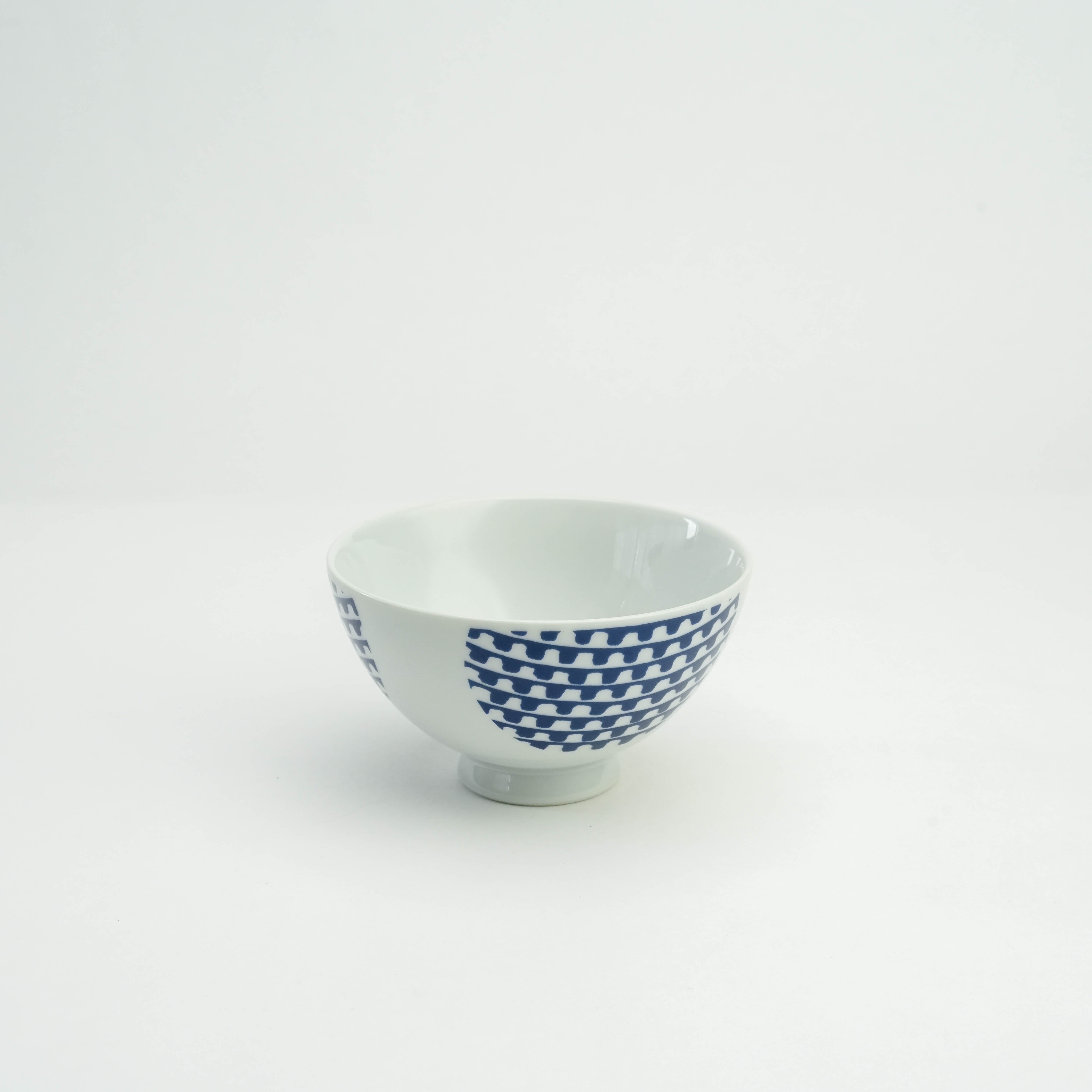 Hasami Ware Rice Bowl Chouette Blue