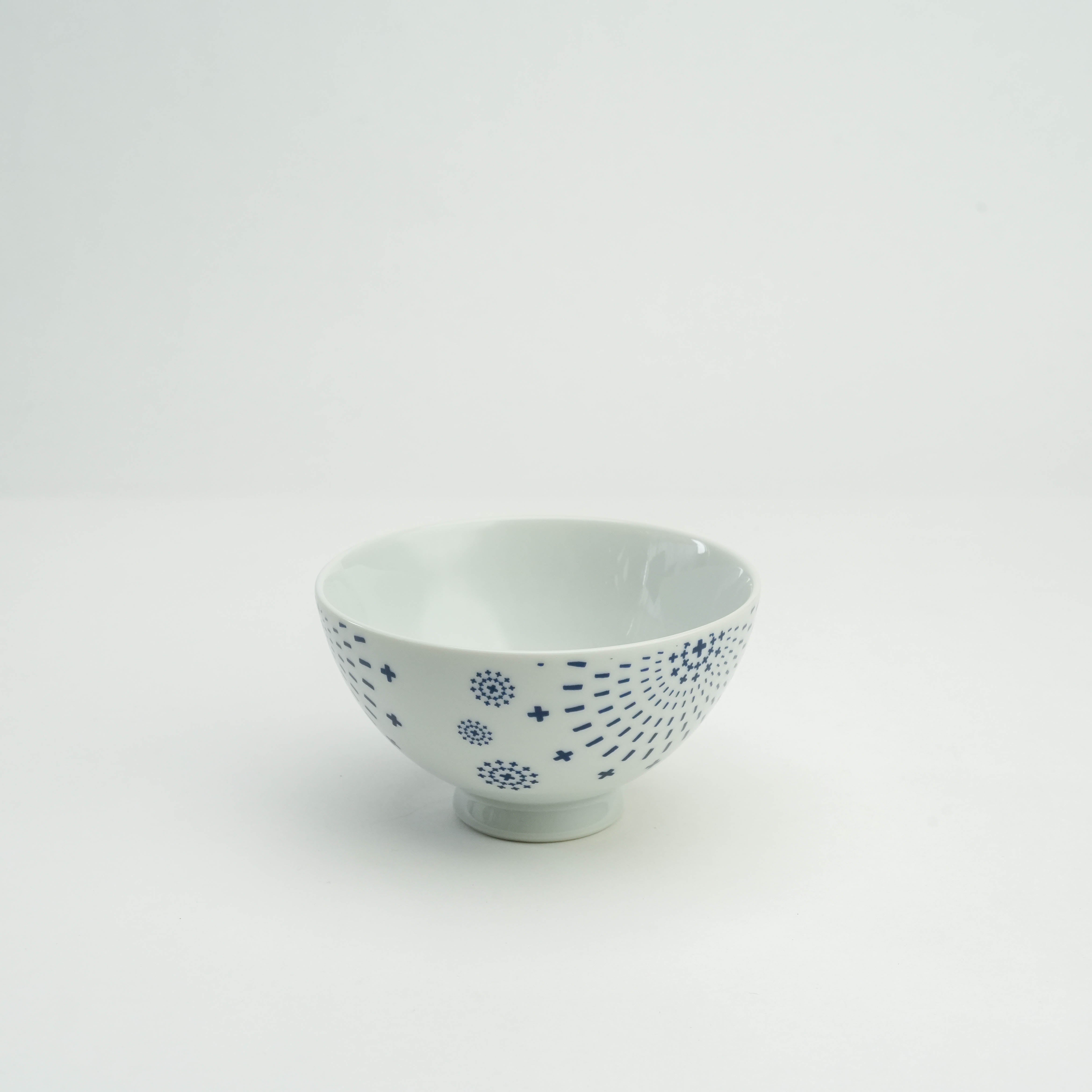 Hasami Ware Rice Bowl Chouette Blue