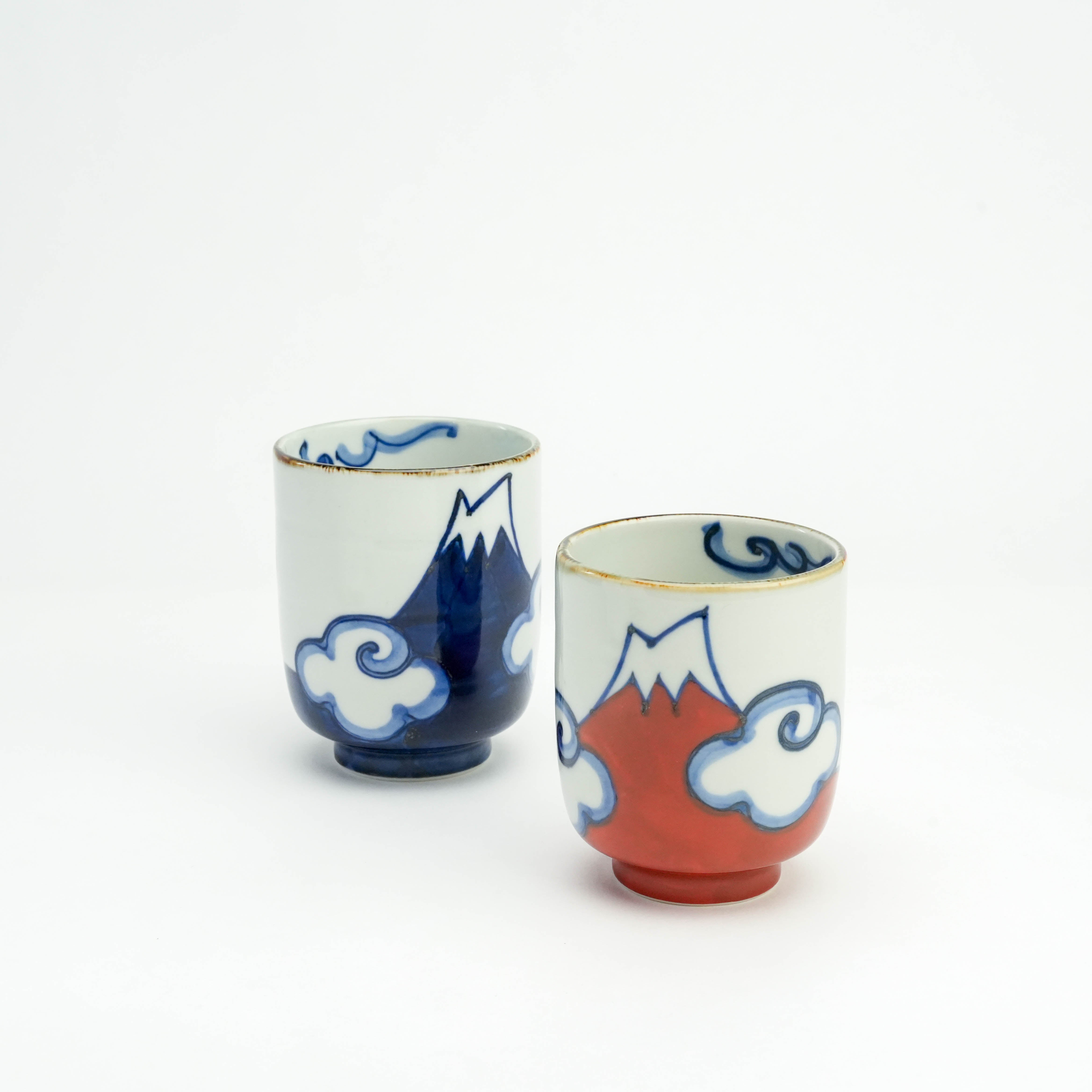 Hasami Ware Shohogama Hand Painted Mt. Fuji Cup