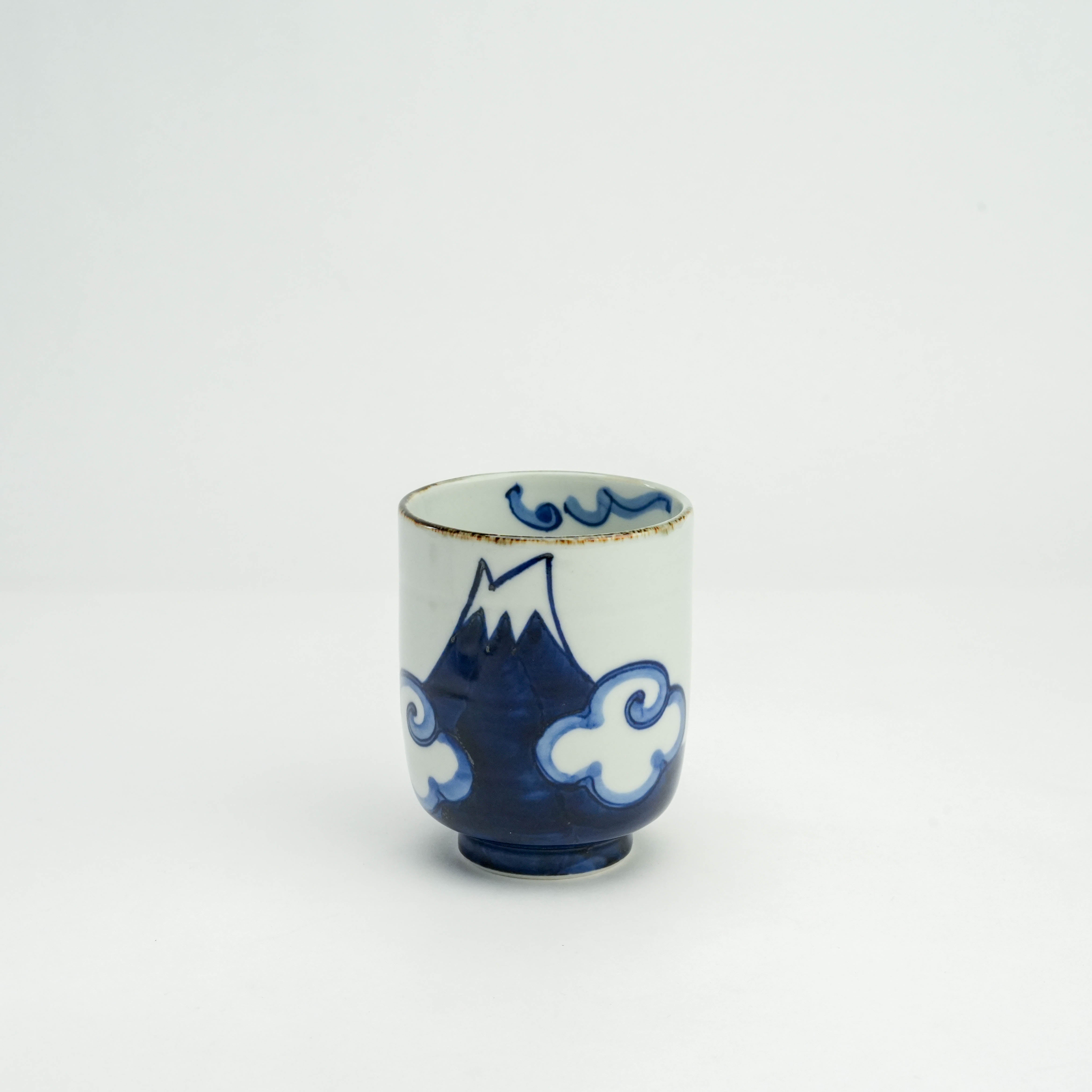 Hasami Ware Shohogama Hand Painted Mt. Fuji Cup