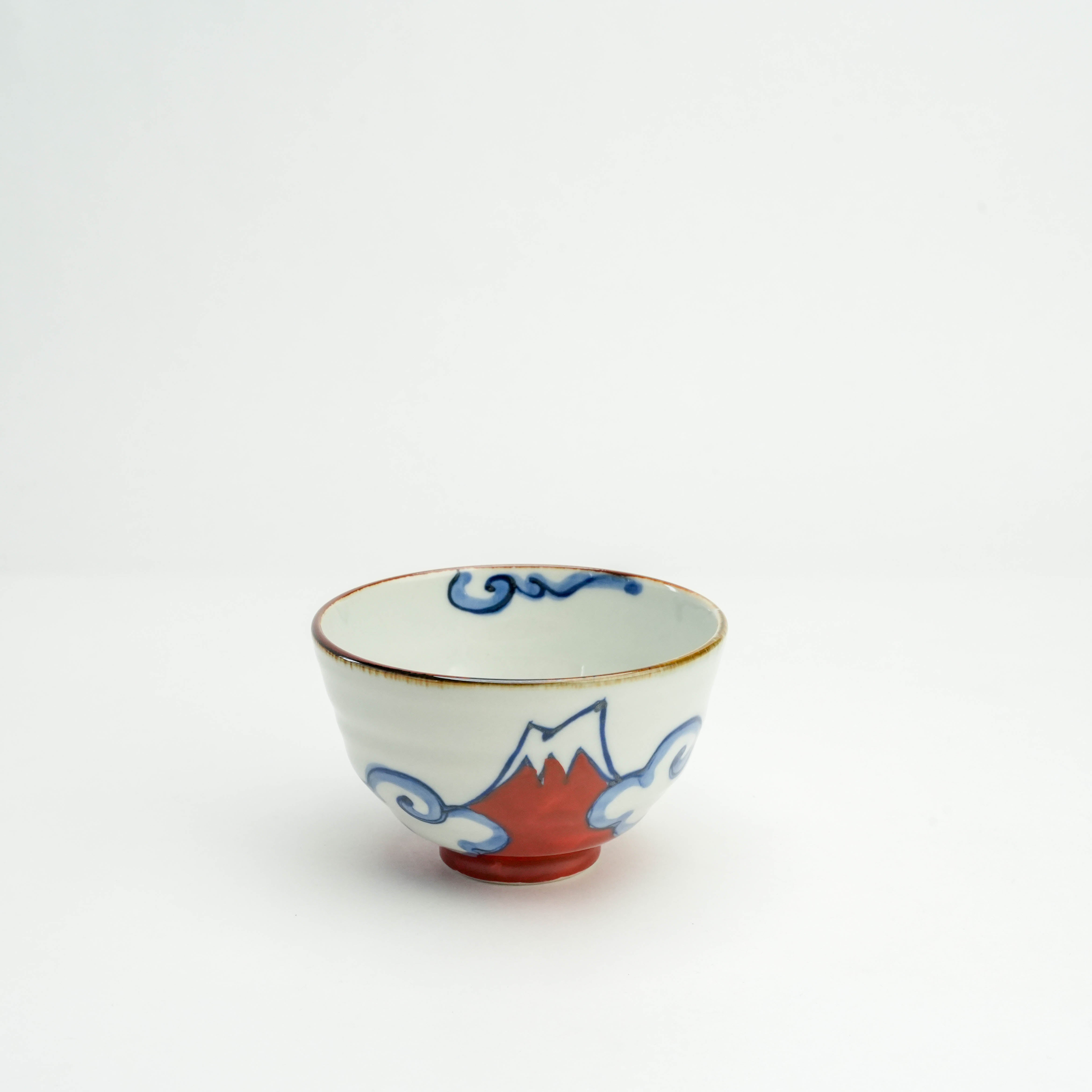 Hasami Ware Shohogama Hand Painted Mt. Fuji Bowl
