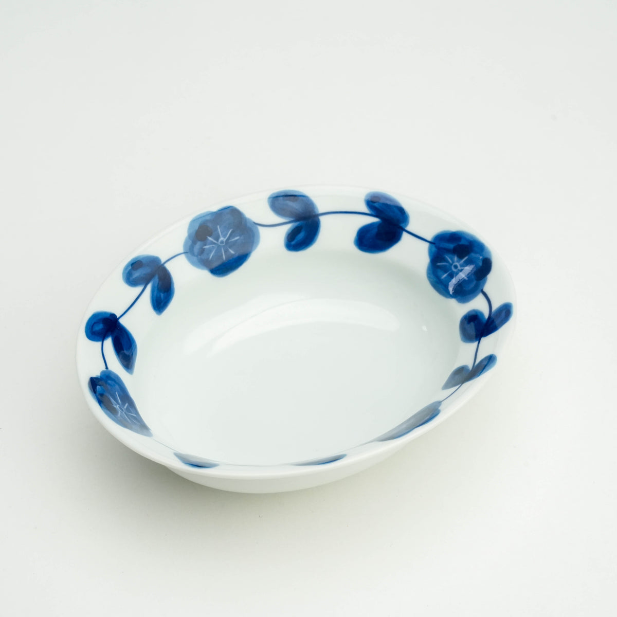 Arita Ware Koyogama Floral Connection Rimmed Oval Bowl