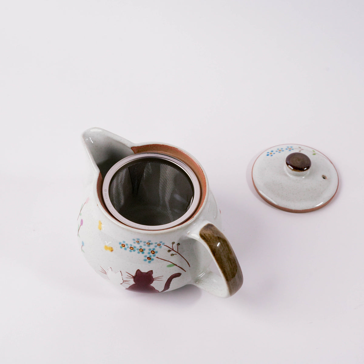 Kutani Ware Sunny Spot Cat Teapot