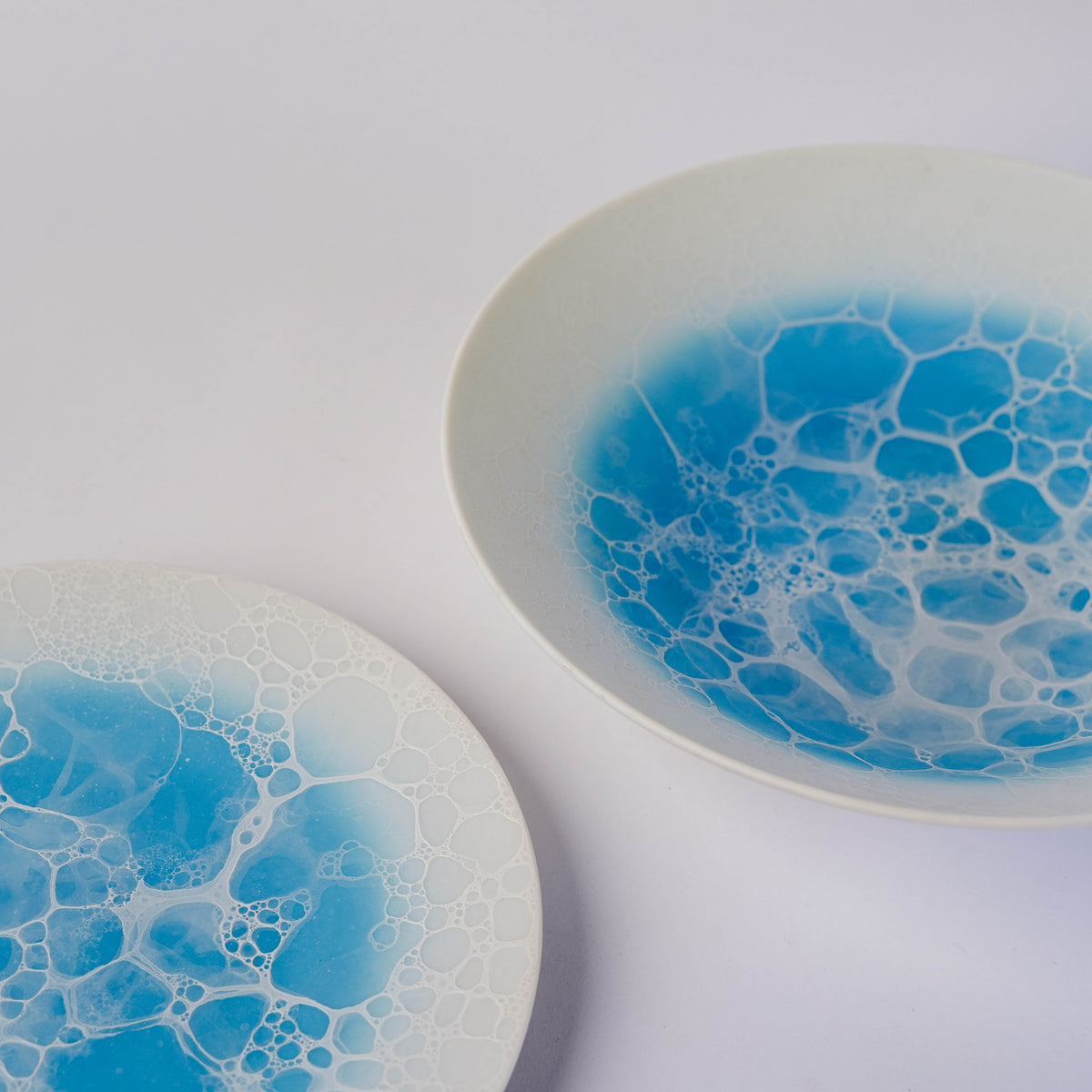 Arita Ware Yamahei Kiln AWA Round Plate 16.5cm – Blue
