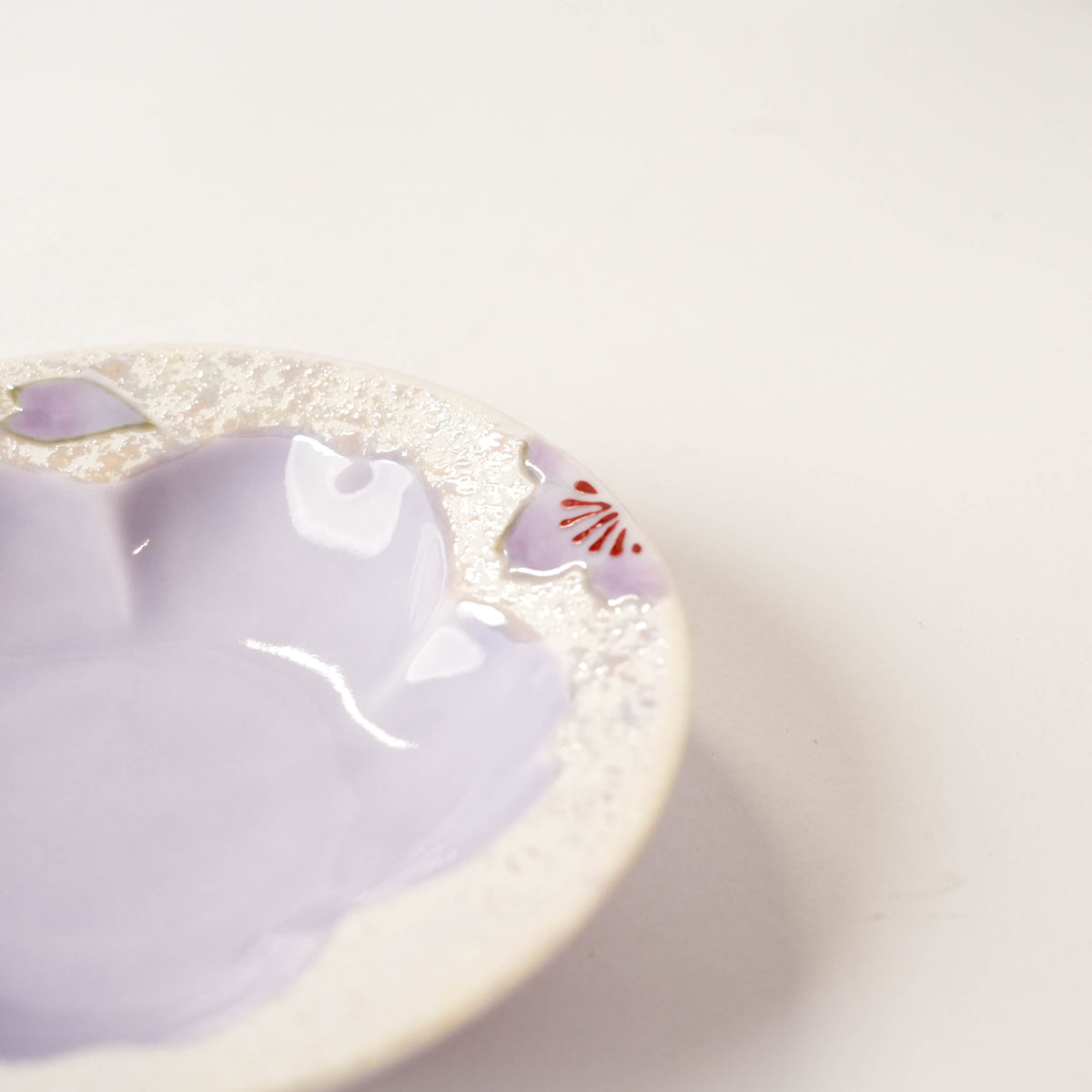 Arita Ware Purple Cherry Blossom Small Teacup with Saucer