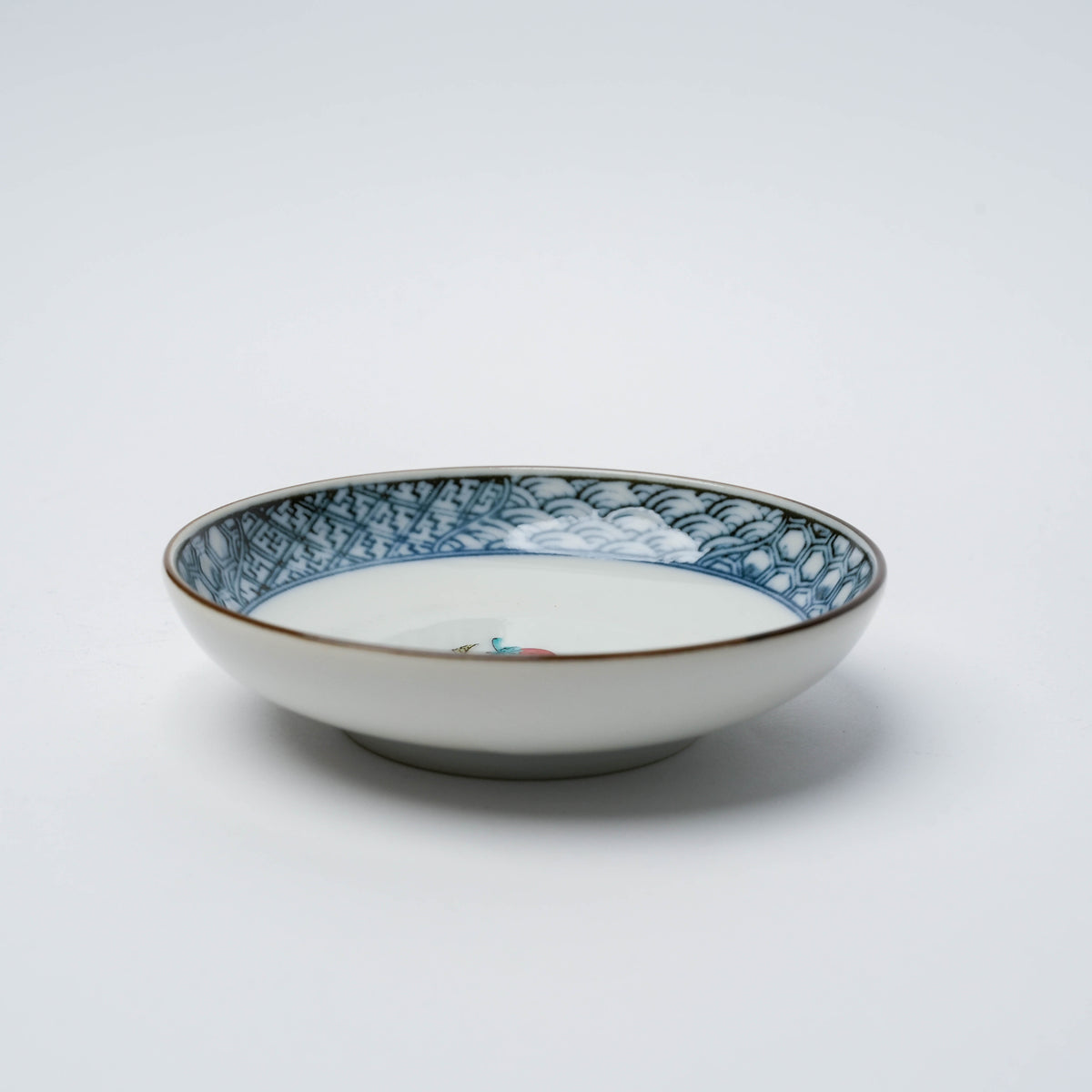 Kutani Ware Blue Rim Fruit Small Plate Set of 5