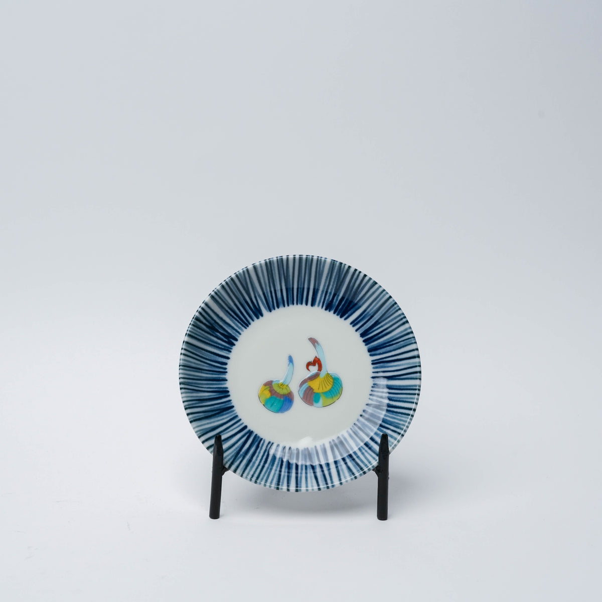 Kutani Ware Blue Rim Vegetables Small Plate Set of 5