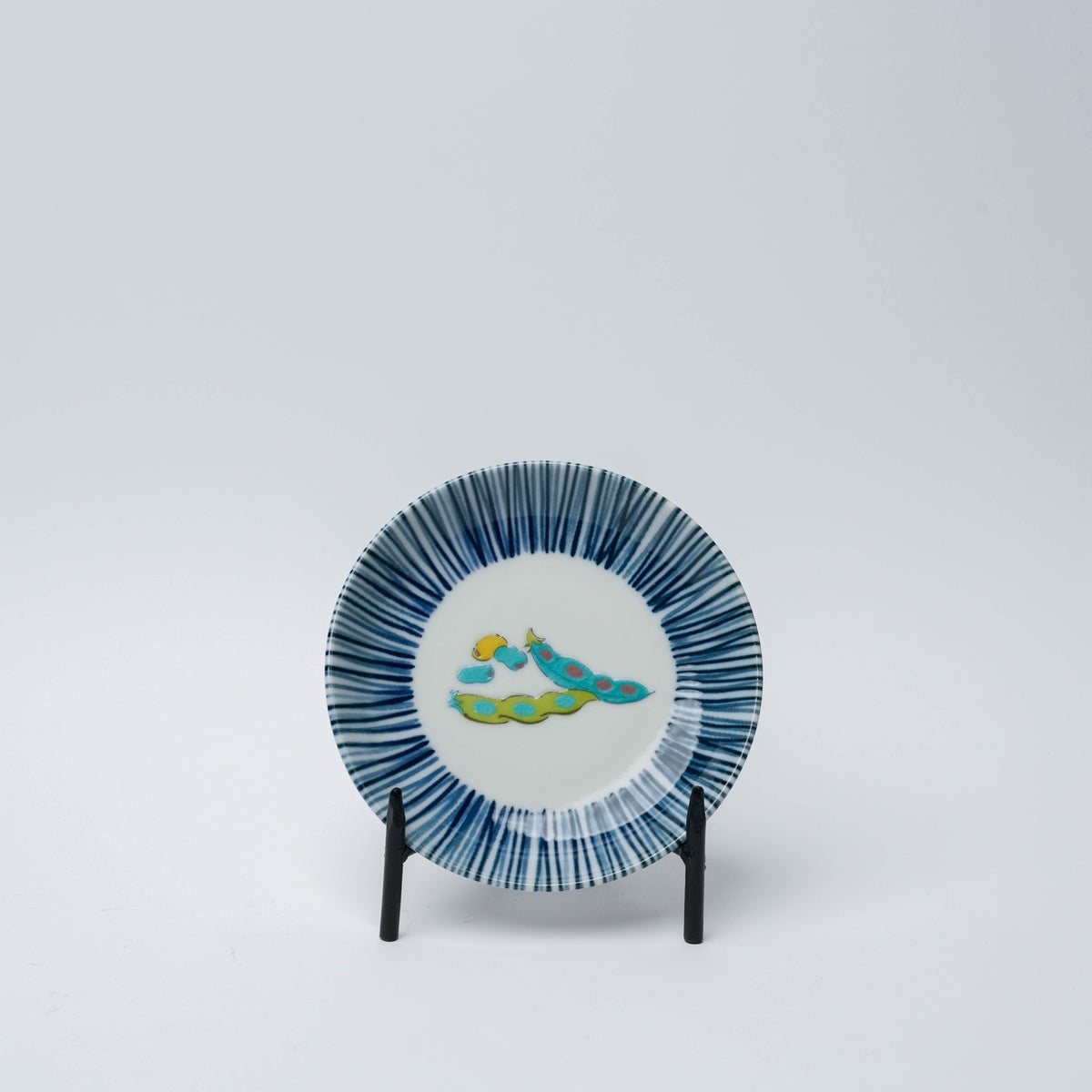 Kutani Ware Blue Rim Vegetables Small Plate Set of 5