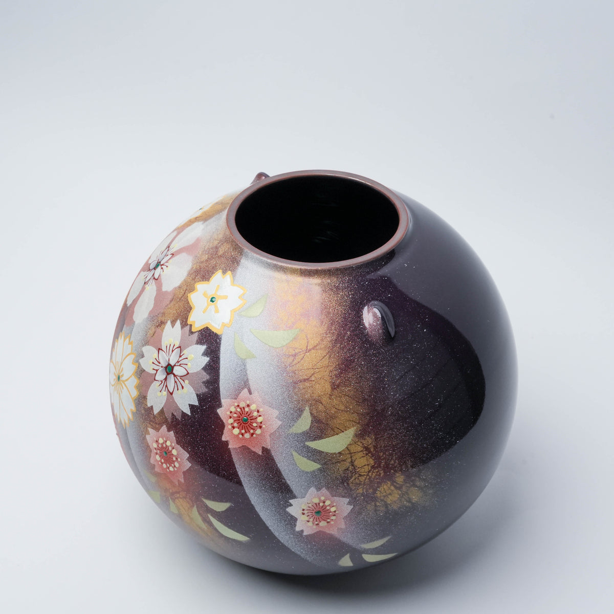 Kutani Ware Twilight Blossom Dance Vase