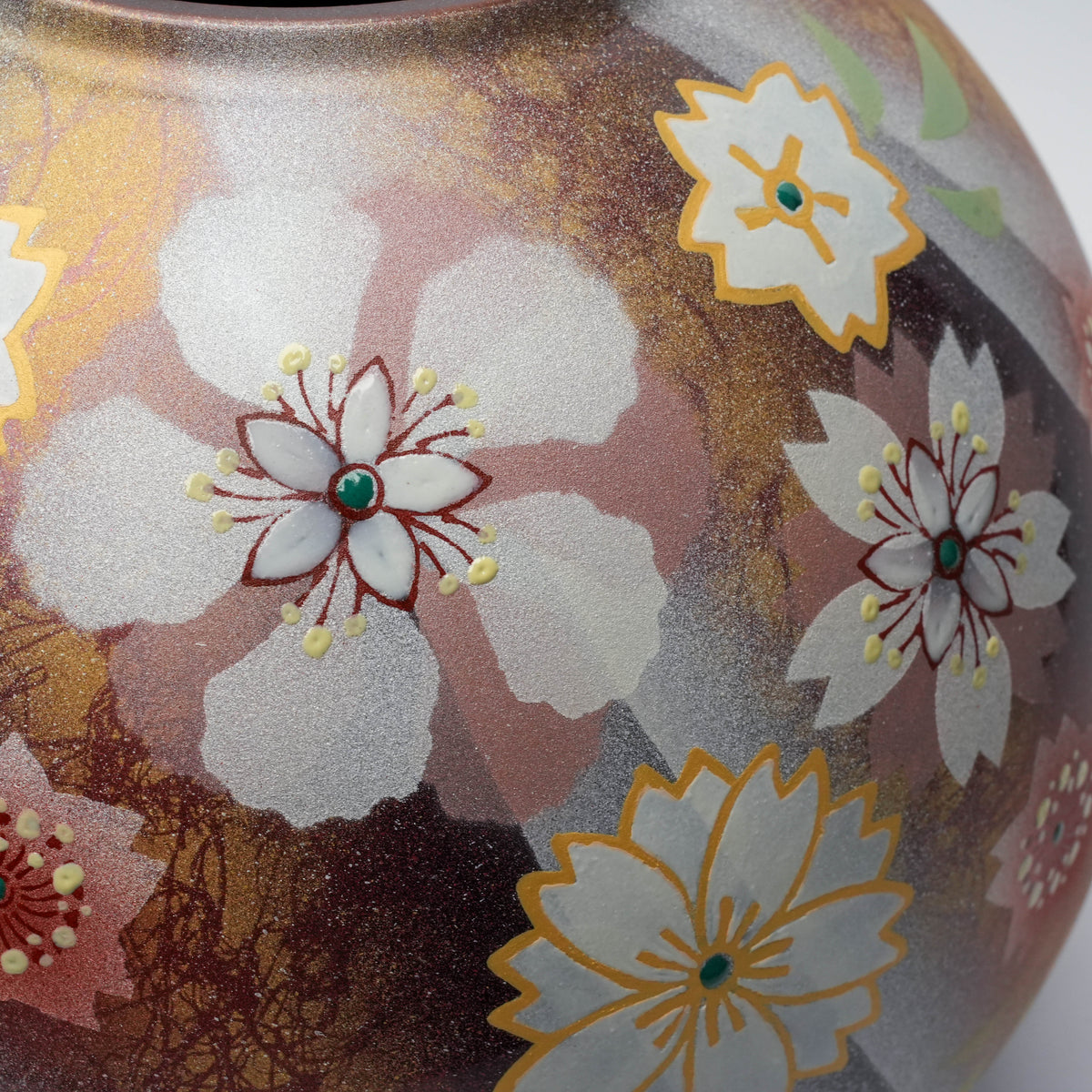Kutani Ware Twilight Blossom Dance Vase