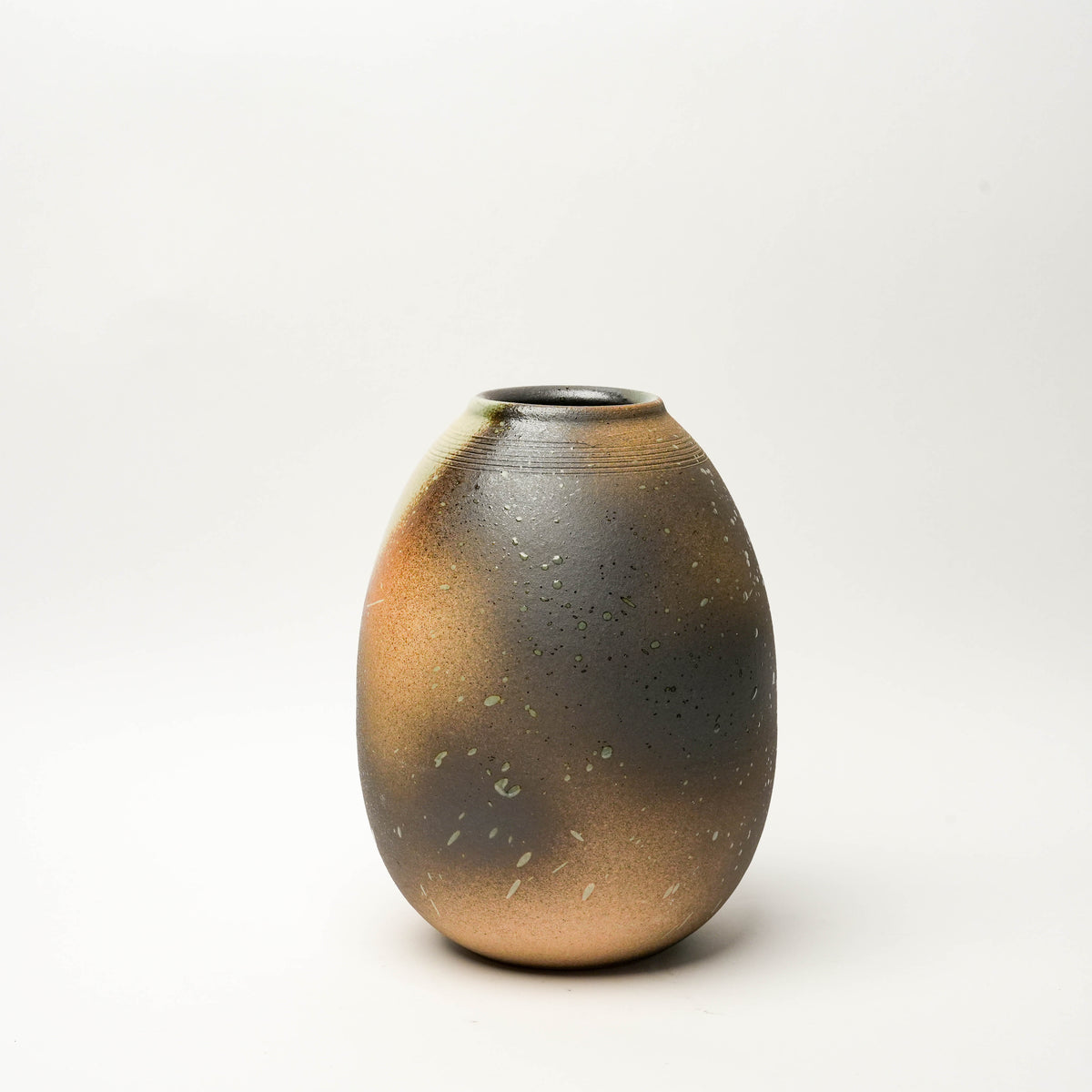 Shigaraki Ware Moss Green & Earth Glaze Vase