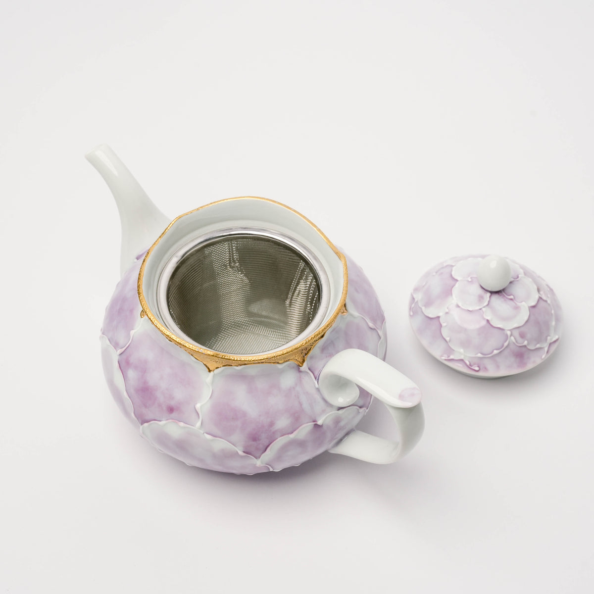 Arita Ware Bunzan Kiln Peony Teapot – Purple & Gold