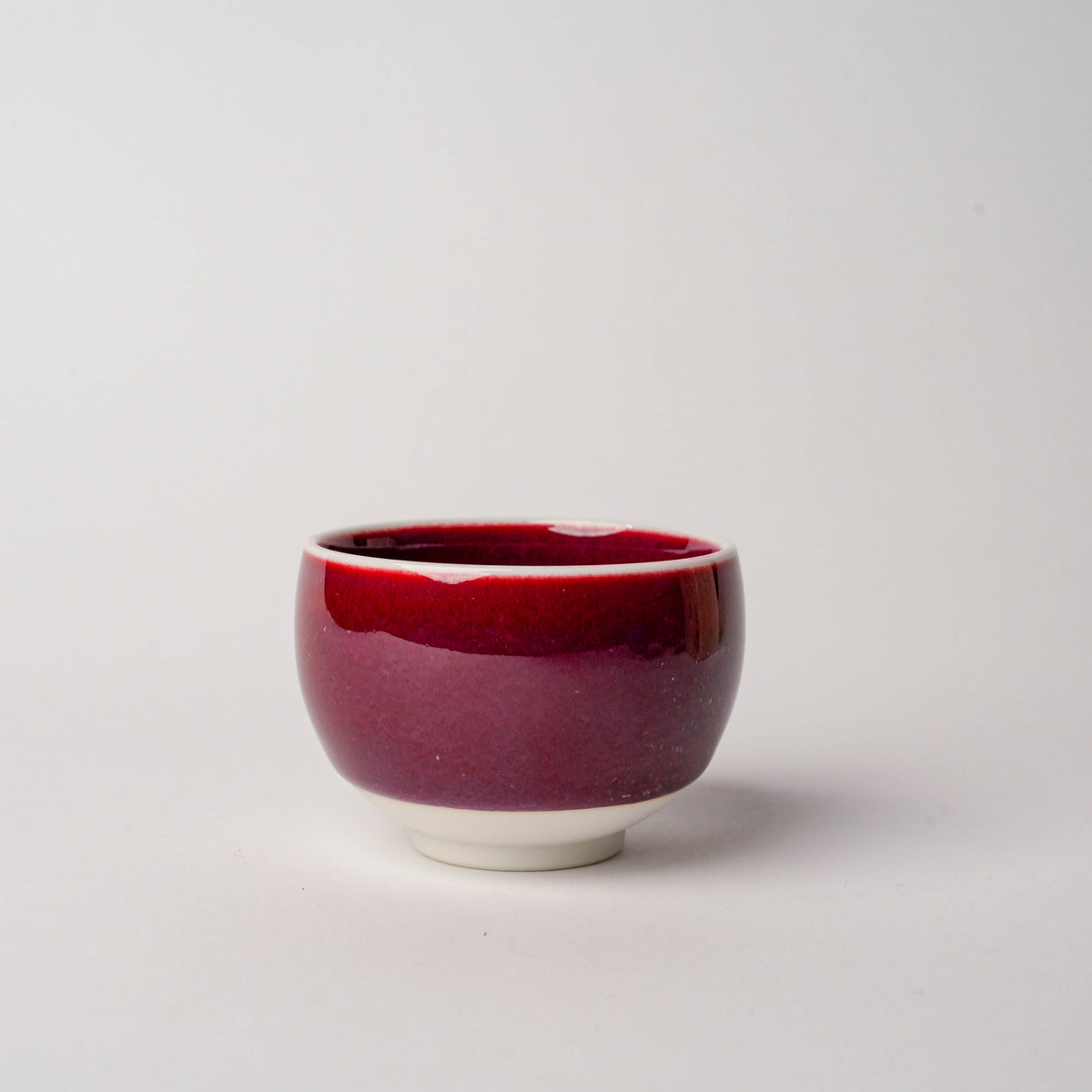Arita Ware Shinemon Kiln Tansha Red Round Sake Cup