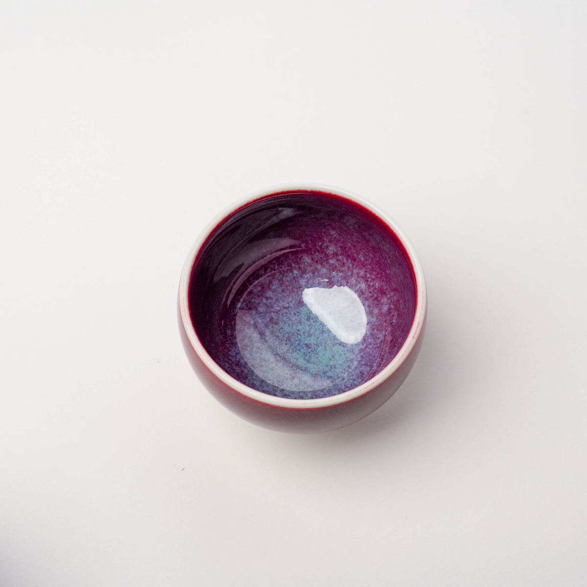 Arita Ware Shinemon Kiln Tansha Red Round Sake Cup